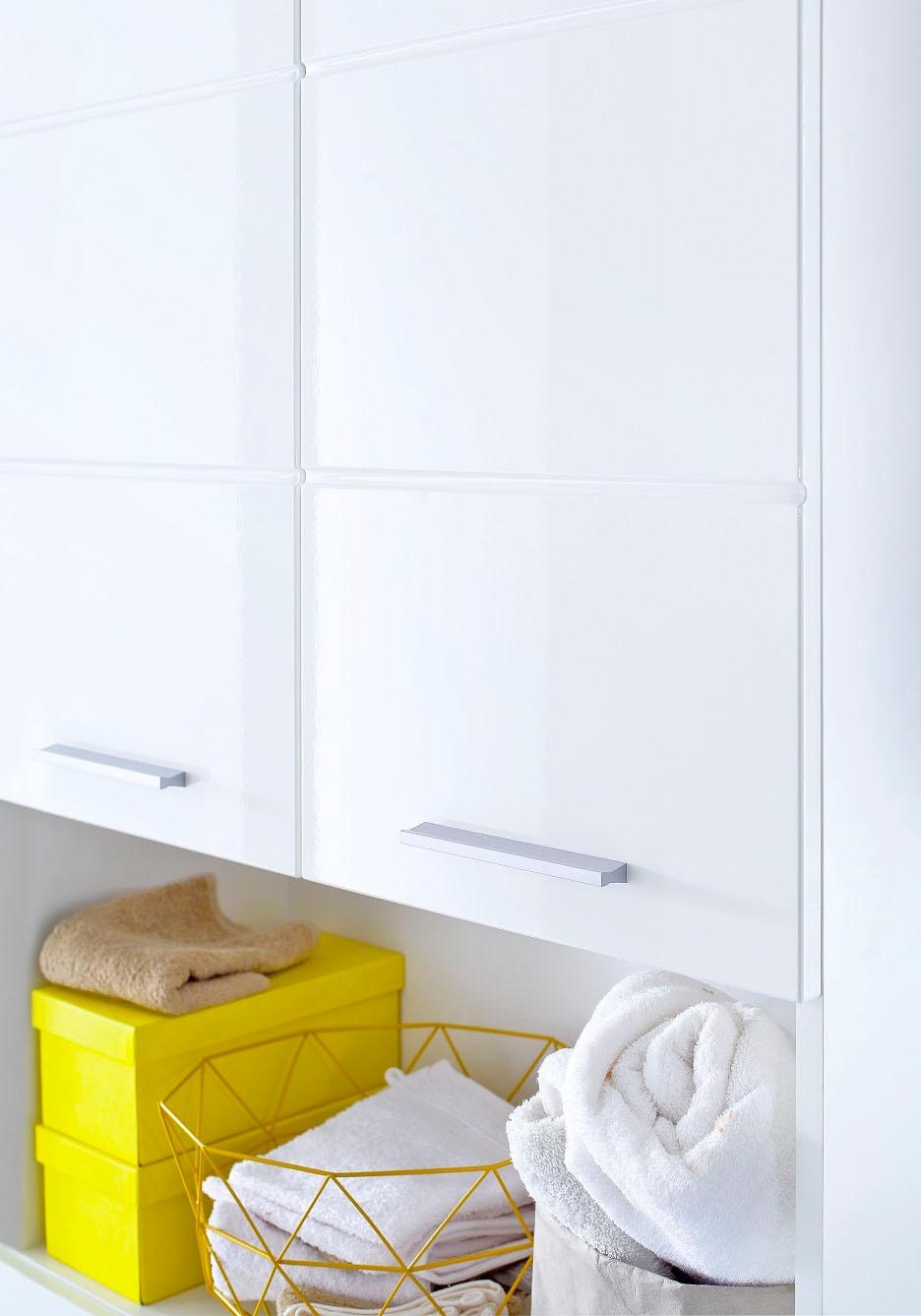 welltime Hochschrank »Avena«, Badschrank 4-türig mit o. Fach und 4 Einlegeböden - B/T/H 73/31/190 cm