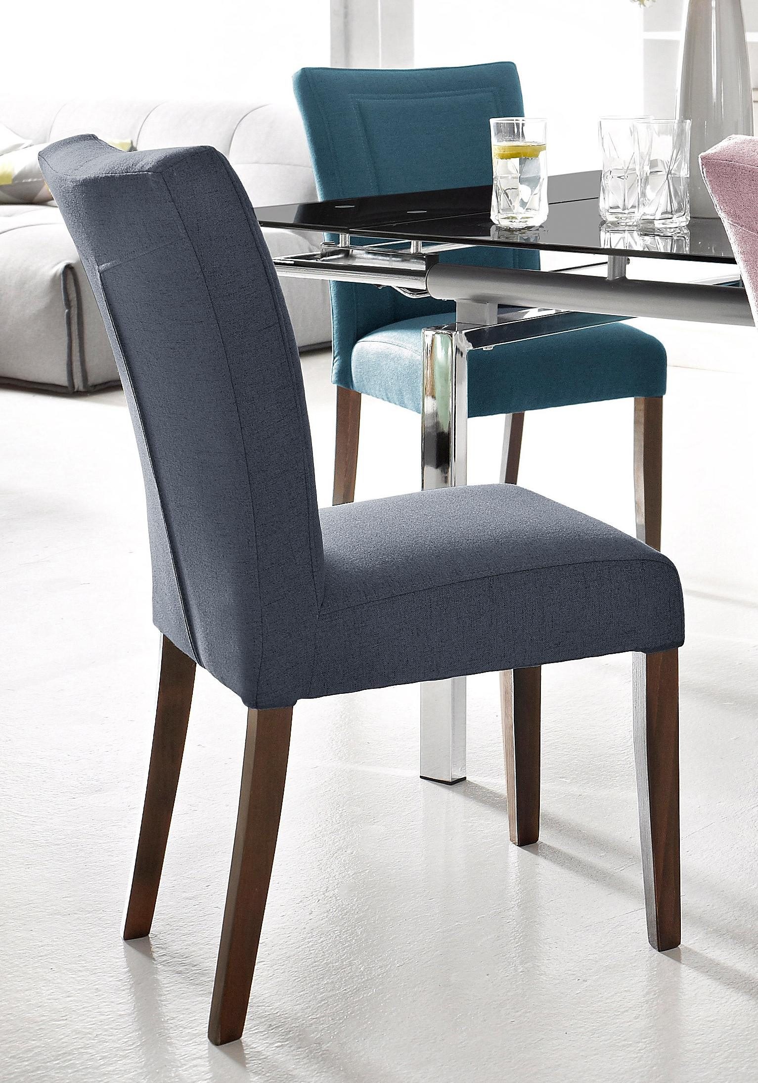 Image of Premium collection by Home affaire 4-Fussstuhl »Zena«, (Set), 2 St., Microfaser, Gestell aus Massivholz bei Ackermann Versand Schweiz