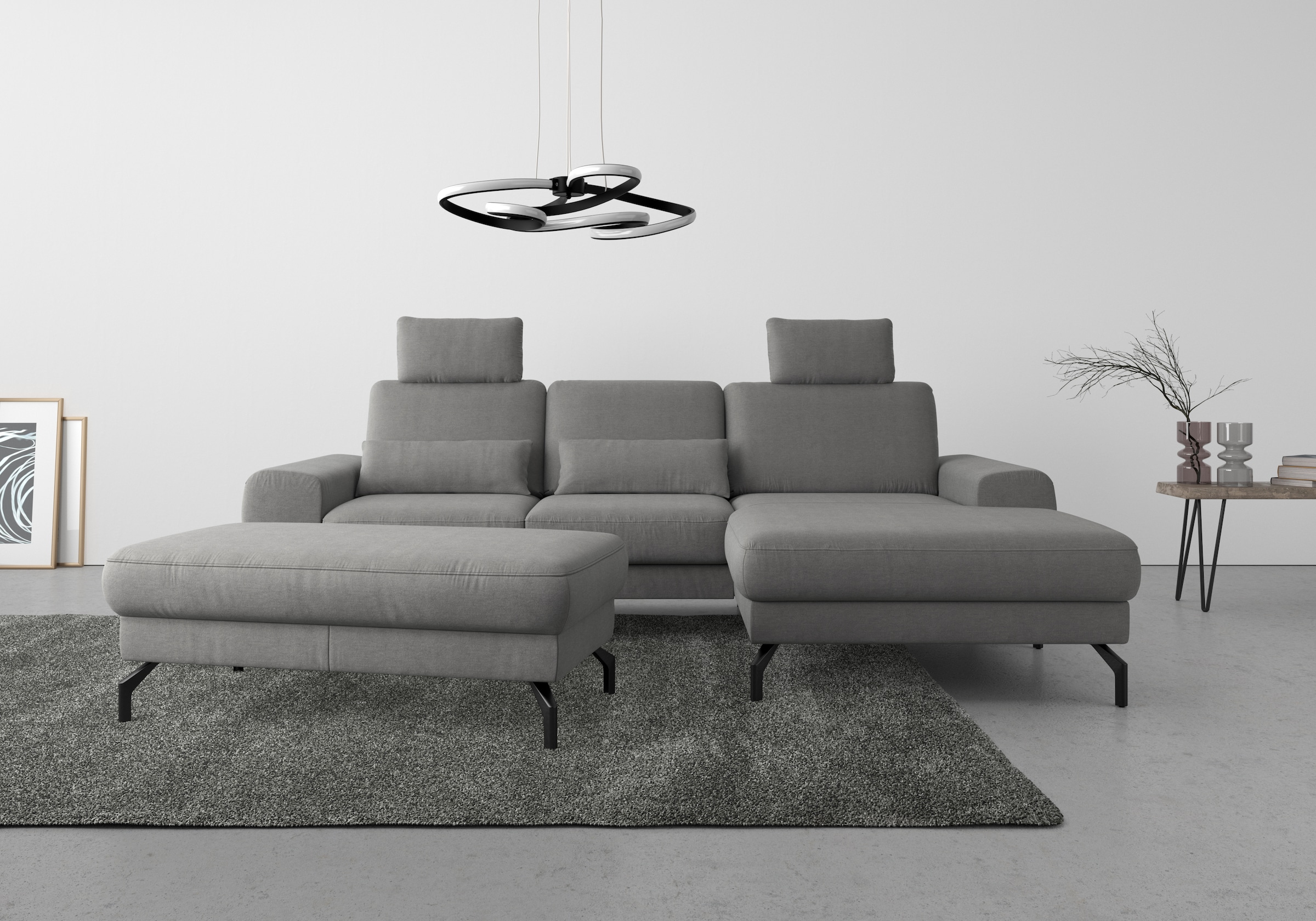Image of sit&more Ecksofa "Cinturo L-Form" inklusive Sitztiefenverstellung und Federkern, Sitzhöhe 48 cm
