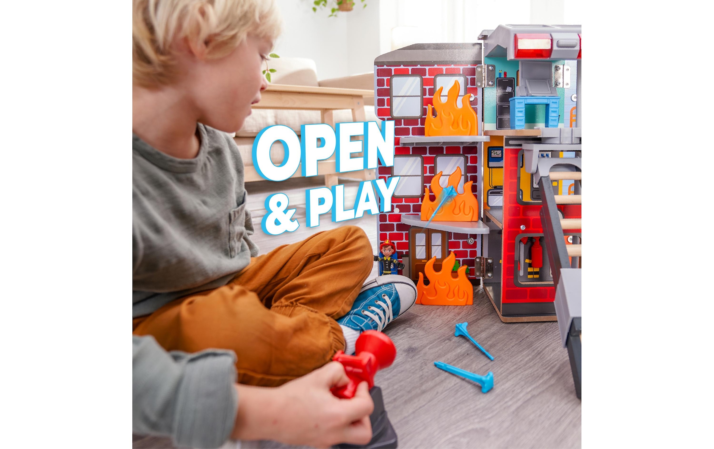 Spiel-Feuerwehrwache »Kid Kraft Feuerwehr 2-in-1«