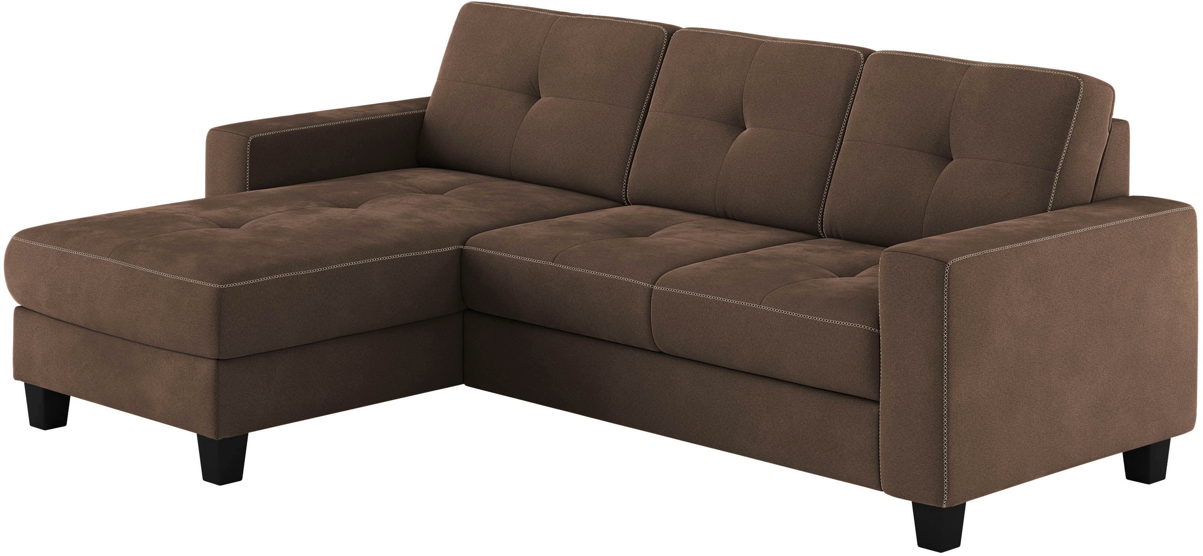 Places of Style Ecksofa »Varese«, wahlweise mit Bettfunktion und Bettkasten