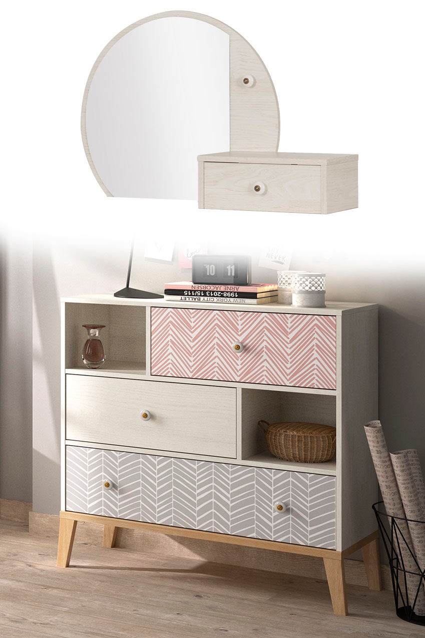 Image of Gami Jugendzimmer-Set »Alika«, (Set, 2 St., Kommode und passender Spiegel), Kommoden-Set bei Ackermann Versand Schweiz