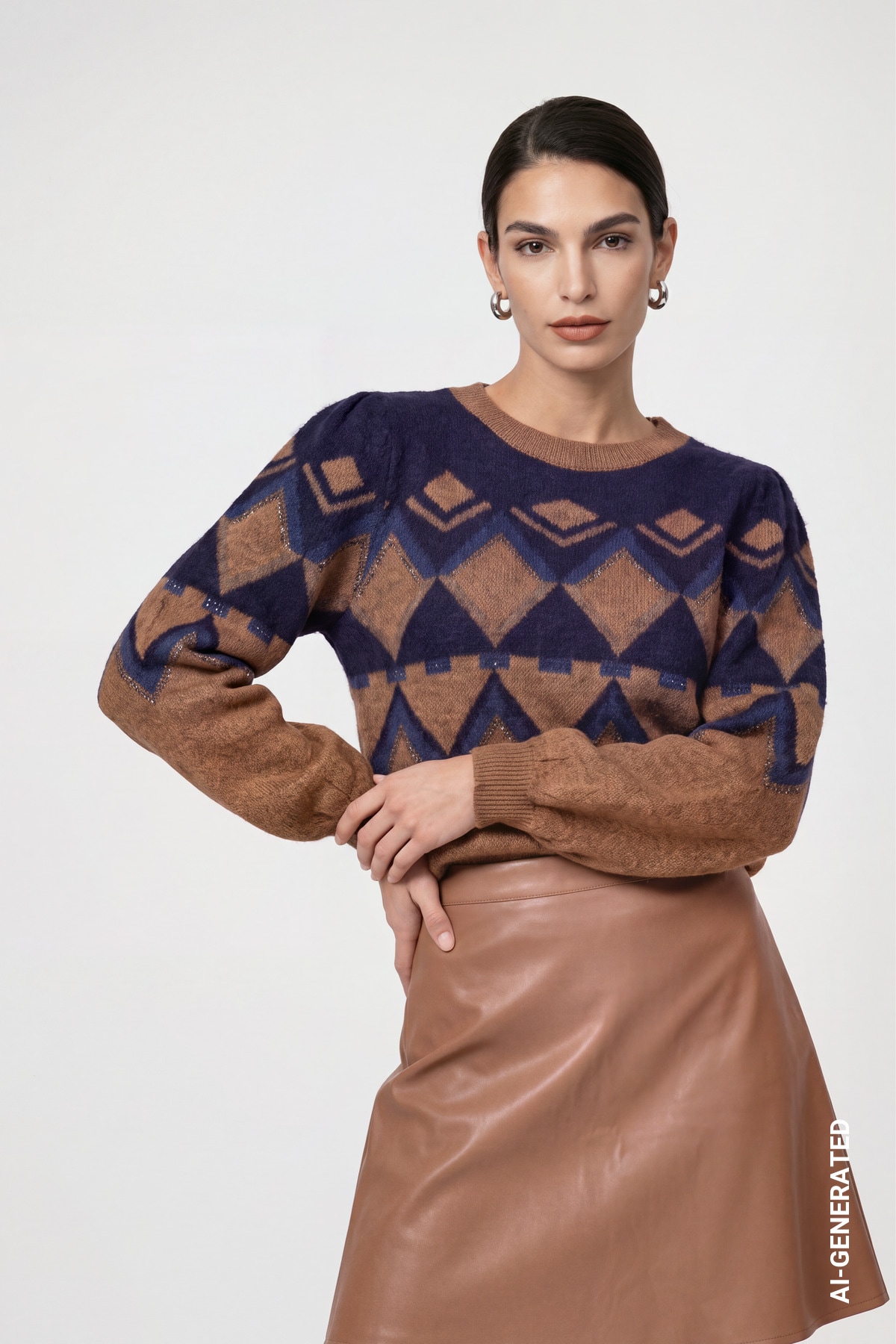 Image of Monari Norwegerpullover Regular fit mit Norwegermuster