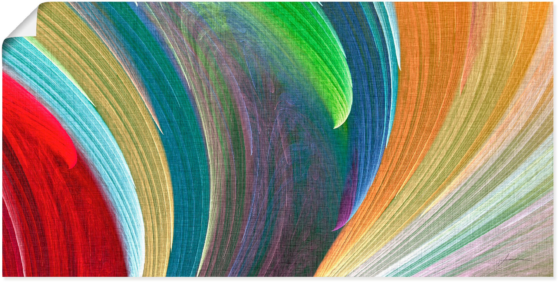 Image of Artland Wandbild »Windwellen III«, Muster, (1 St.), in vielen Grössen & Produktarten - Alubild / Outdoorbild für den Aussenbereich, Leinwandbild, Poster, Wandaufkleber / Wandtattoo auch für Badezimmer geeignet bei Ackermann Versand Schweiz