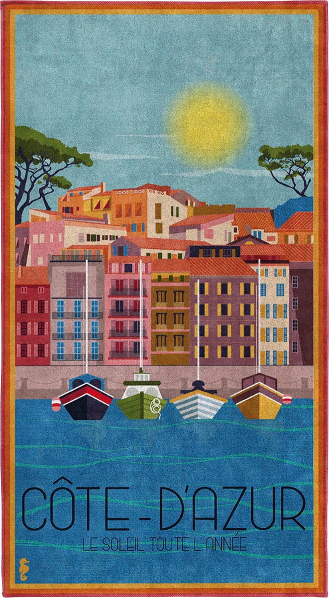 Image of Seahorse Strandtuch »Riviéra«, (1 St.), mit Côte d'Azur Aufdruck bei Ackermann Versand Schweiz