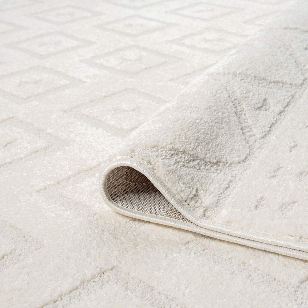 Carpet City Teppich »LOUNGE 9999« rechteckig 15 mm Höhe Kurzflor-Teppich Modern, Hoch-Tief-Struktur, Wohnzimmer, Schlafzimmer