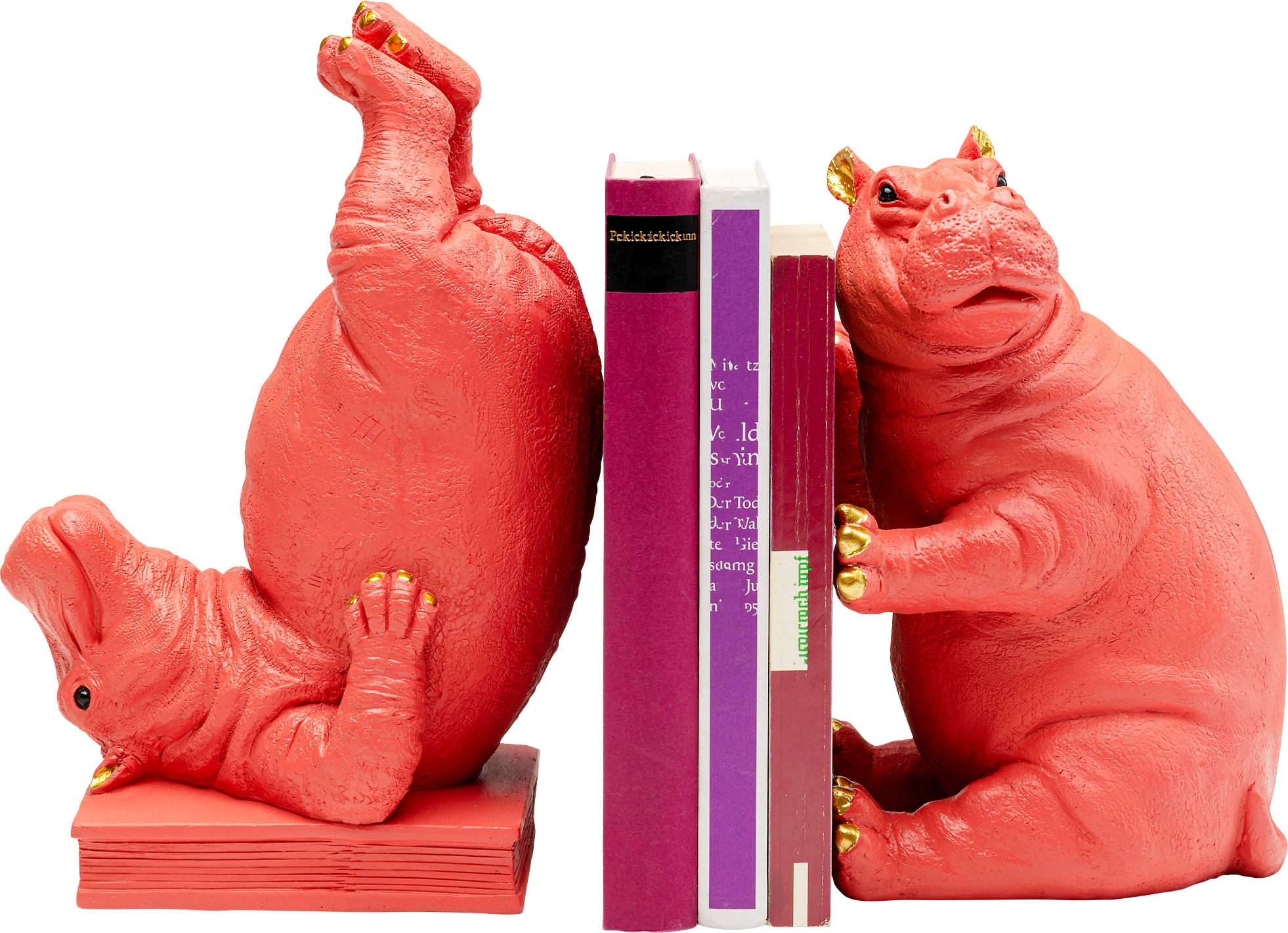Kare Design Serre-livres »Hippo Pink« aus Polyresin
