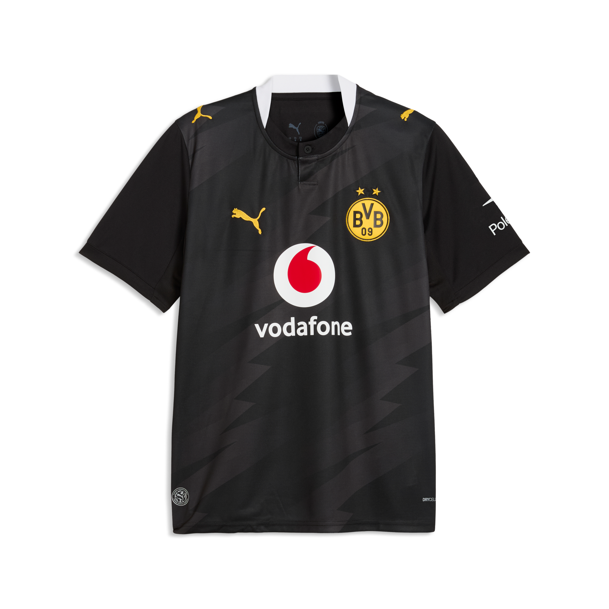 Image of PUMA Fussballtrikot "BVB AWAY JERSEY REPLICA" für Erwachsene, mit Rundhalsausschnitt, Kurzarm, atmungsaktiv