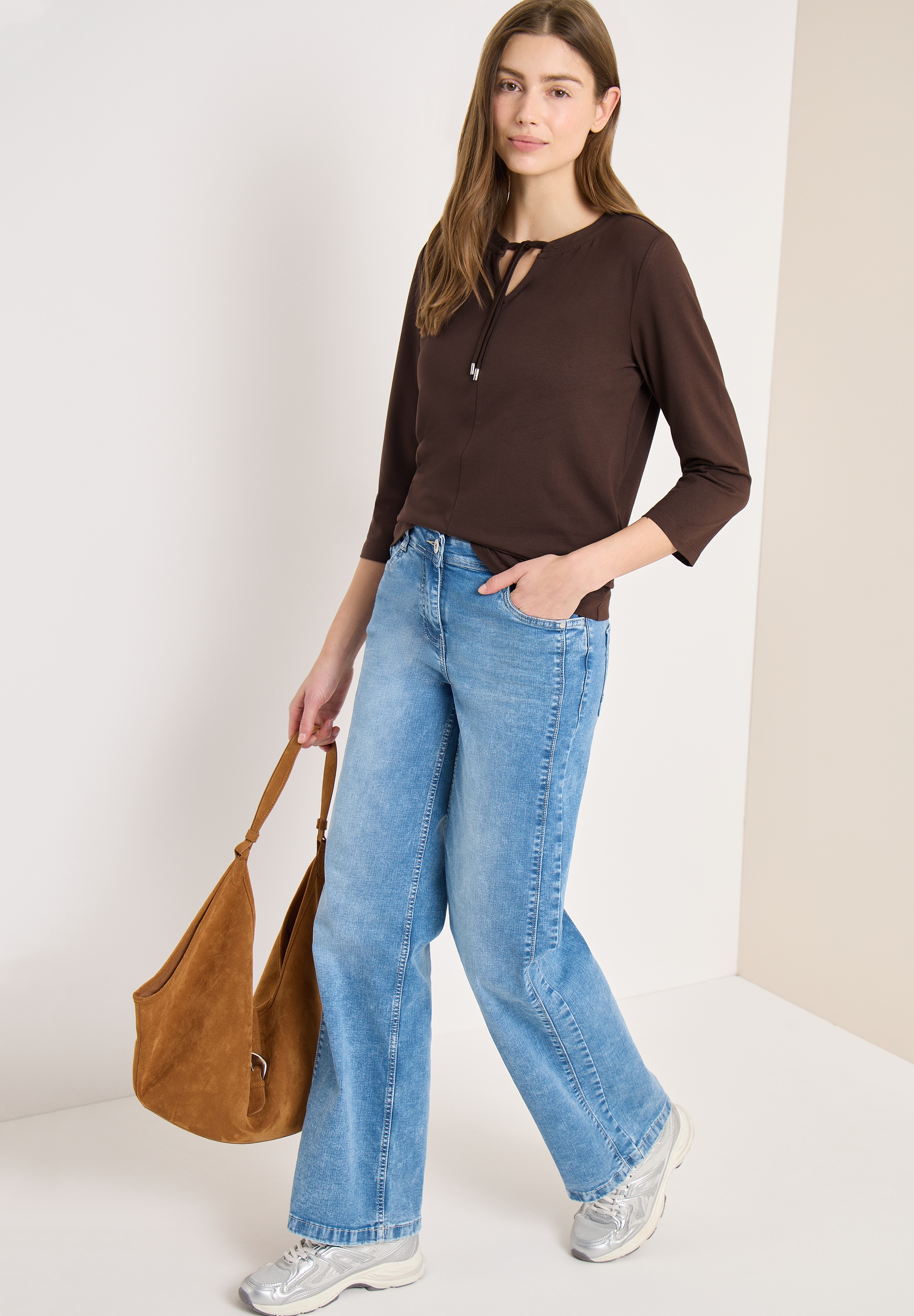 Cecil 3/4-Arm-Shirt Sommershirt  im Tunika-Look
