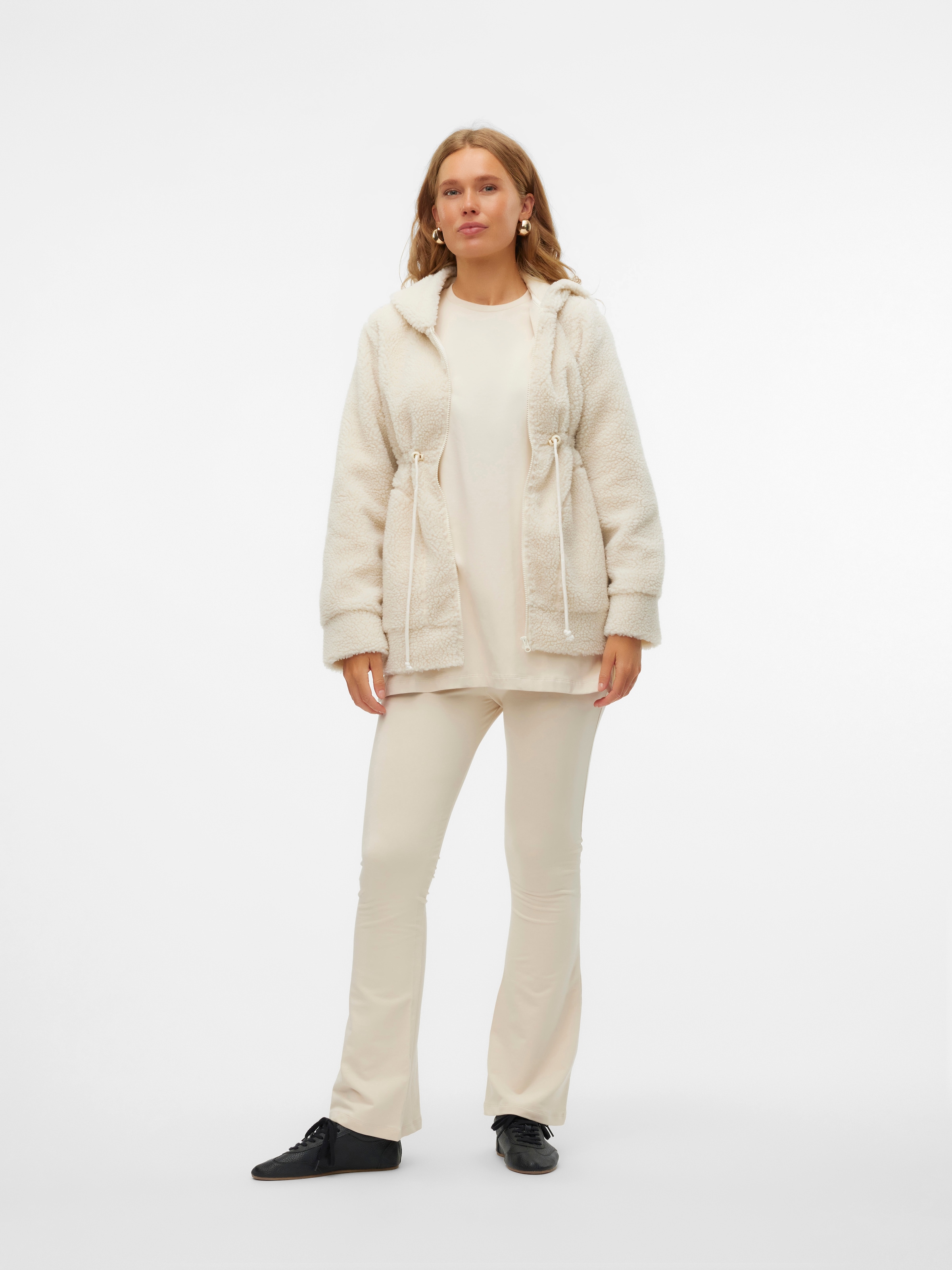 Mamalicious Kapuzenplüschjacke »MLRACHEL  3IN1 TEDDY JACKET NOOS« mit Kapuze Kunstfaser, regular fit
