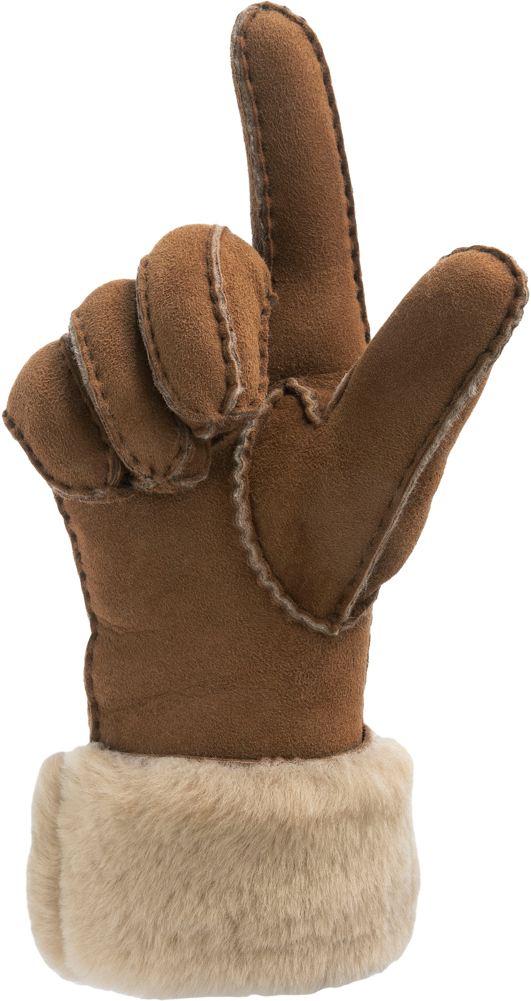 PEARLWOOD Lederhandschuhe »Emma« Atmungsaktiv, Wärmeregulierend, Wind - und Wasserabweisend