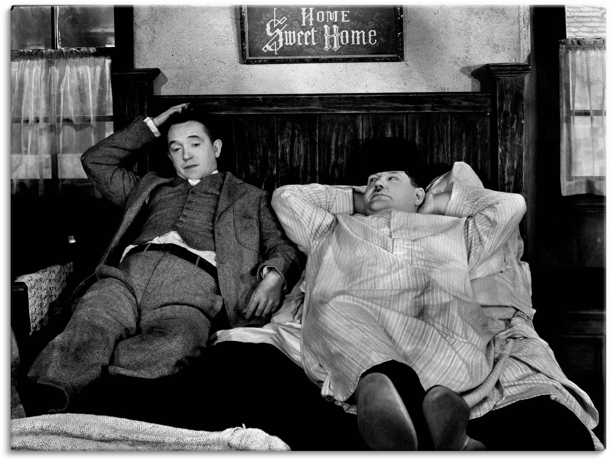 Image of Artland Wandbild »Dick und Doof I«, Stars, (1 St.), in vielen Grössen & Produktarten - Alubild / Outdoorbild für den Aussenbereich, Leinwandbild, Poster, Wandaufkleber / Wandtattoo auch für Badezimmer geeignet bei Ackermann Versand Schweiz