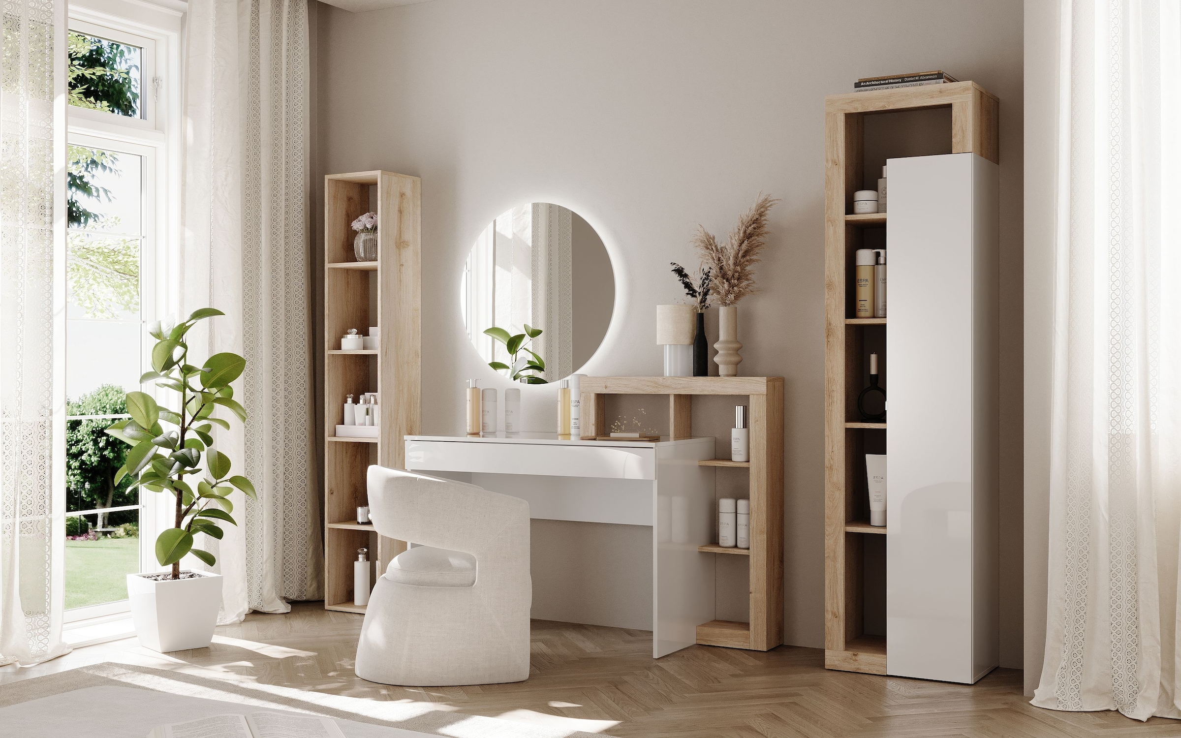INOSIGN Standregal »Infinity Höhe 186 cm, Breite 28 cm, Bücherregal,«, Deko Regal, Büroregal, 5 Regalfächer, verschiedene Farben
