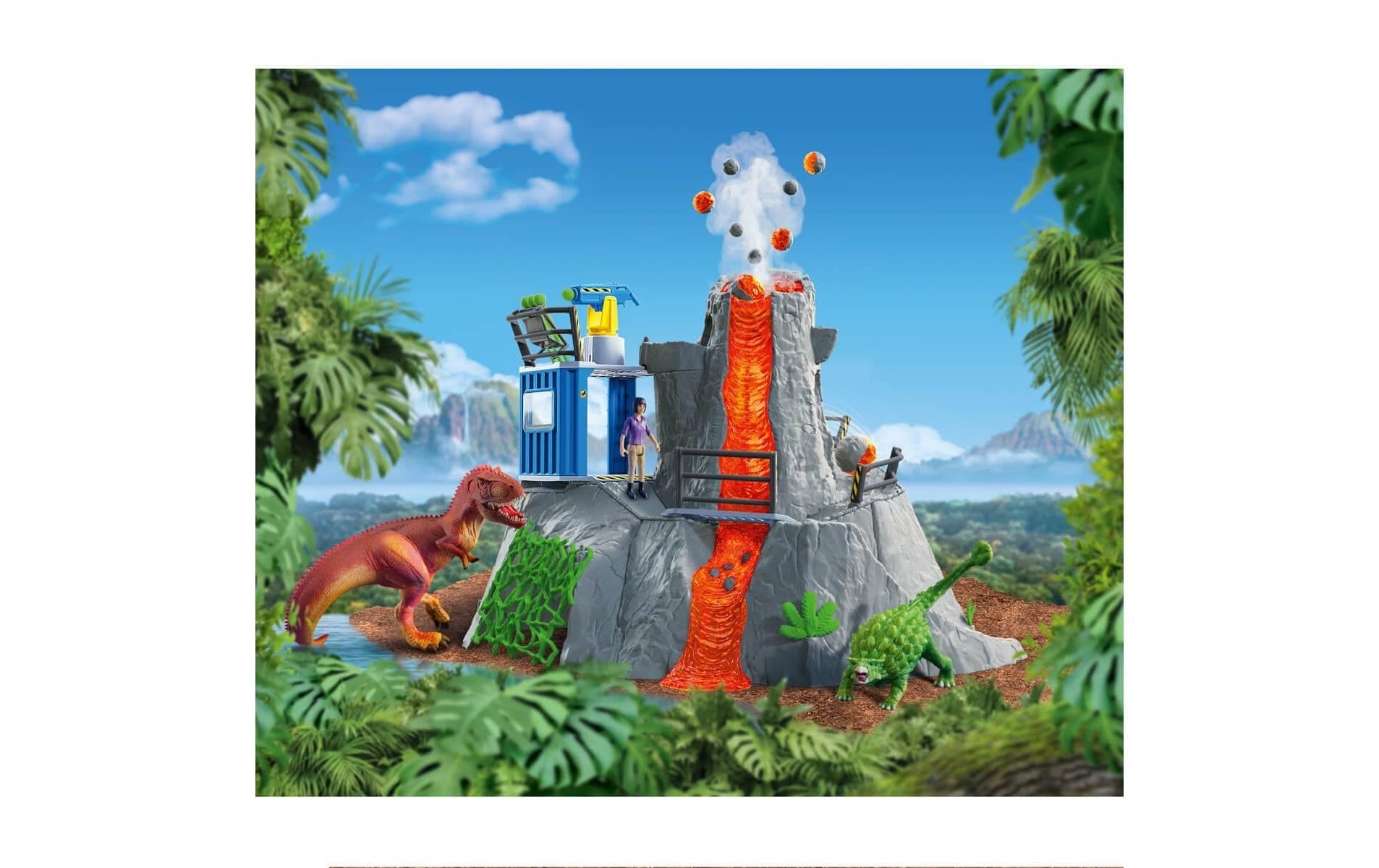 Schleich® Monde de jeu »Figurenset Grosse Vulkan Expedition« Dinosaurier Spielzeug-Set