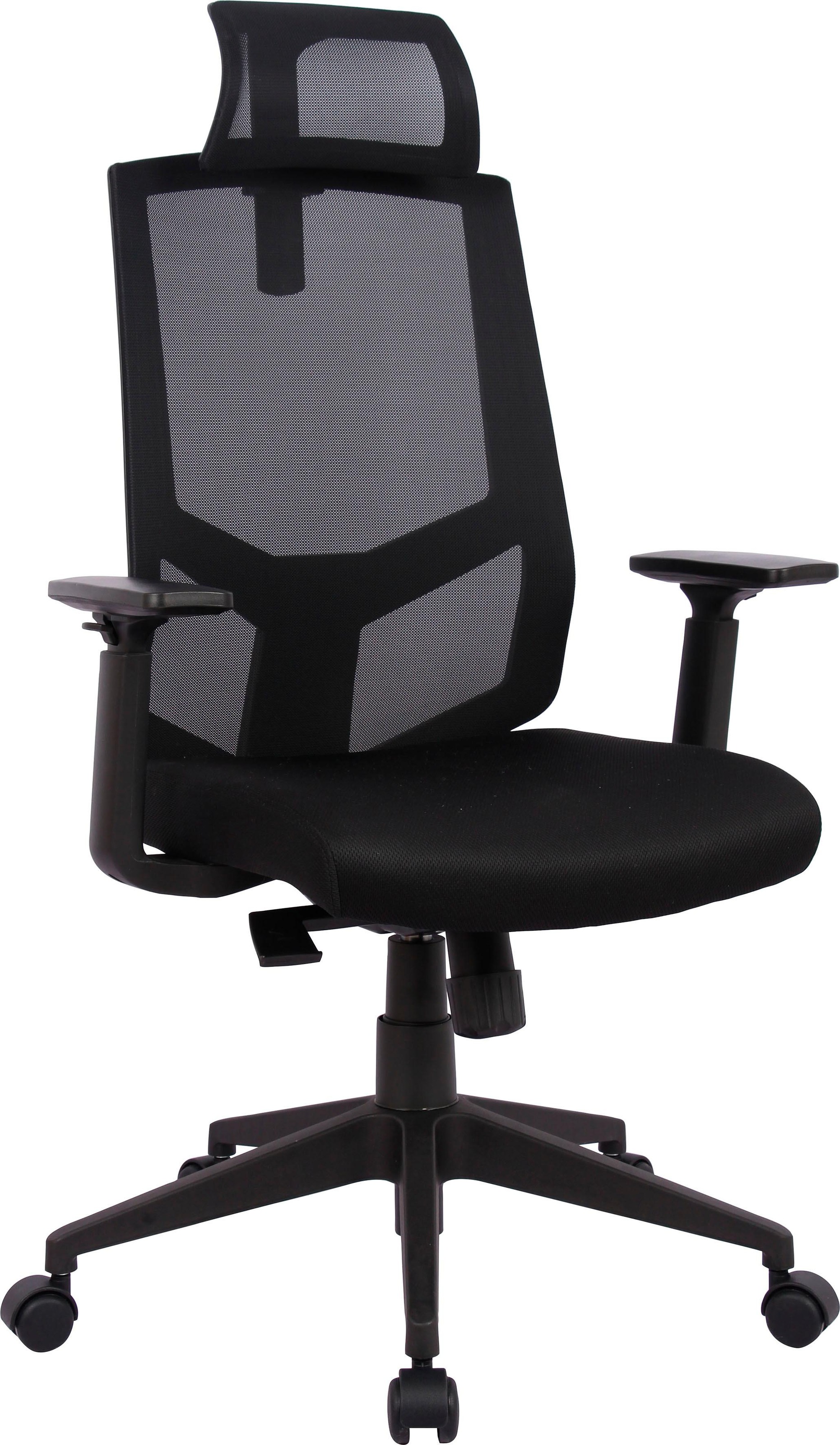 Image of GOODproduct Chefsessel "Netti, Schreibtischstuhl, hochwertige ergonomische Ausstattung" () Kopfstütze, Armlehnen & Rückenlehne verstellbar