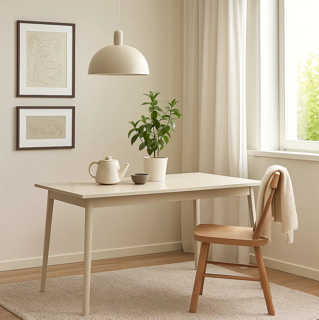 Image of Home affaire Esstisch "ROMELIS beige Küchentisch 180x90 cm, modernes Design" pflegeleichter Tisch, Esszimmertisch, FSC-zertifiziert