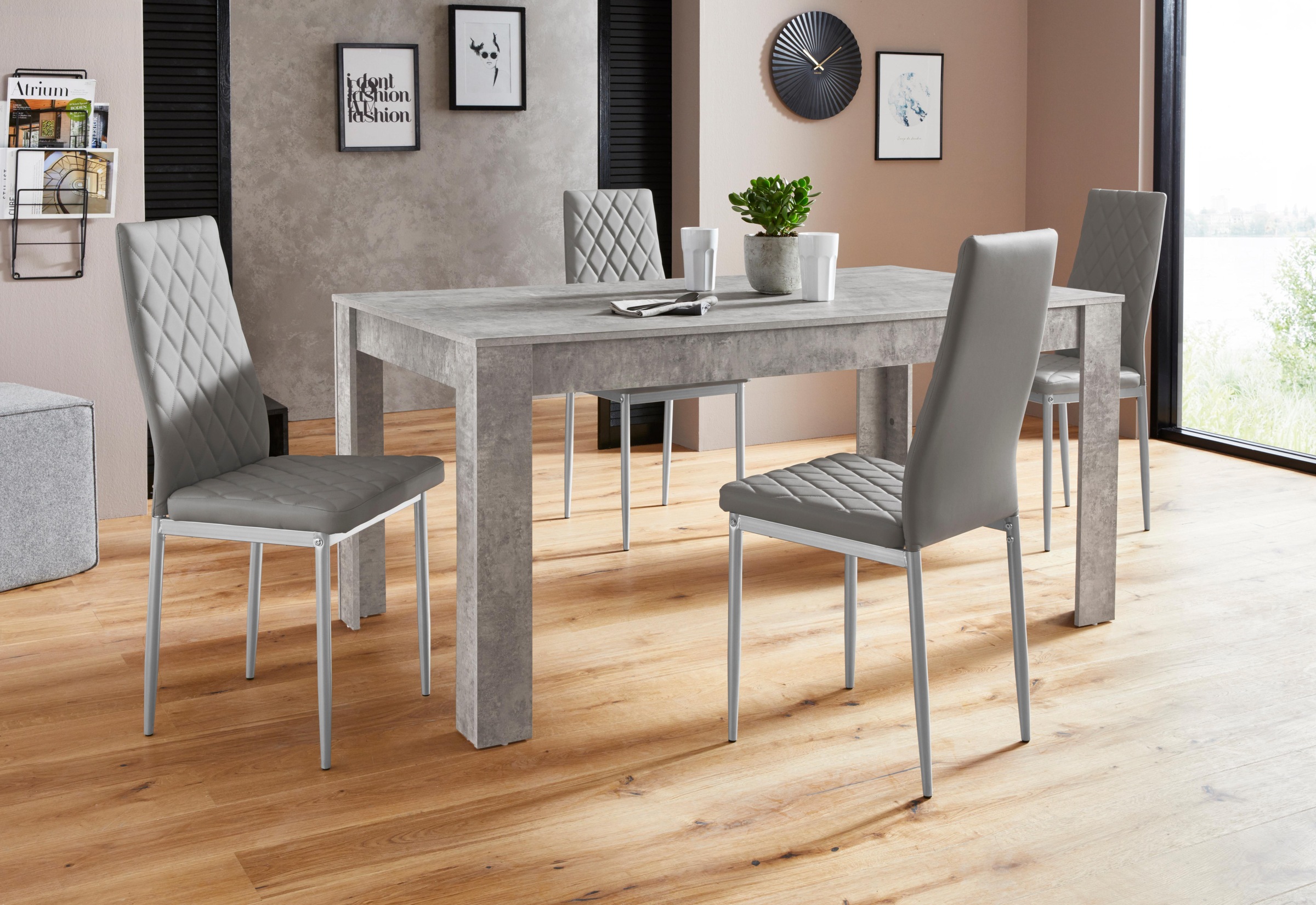 Image of GOODproduct Essgruppe "Lynn160/Brooke" Set, Set: Tisch mit 4 Stühlen