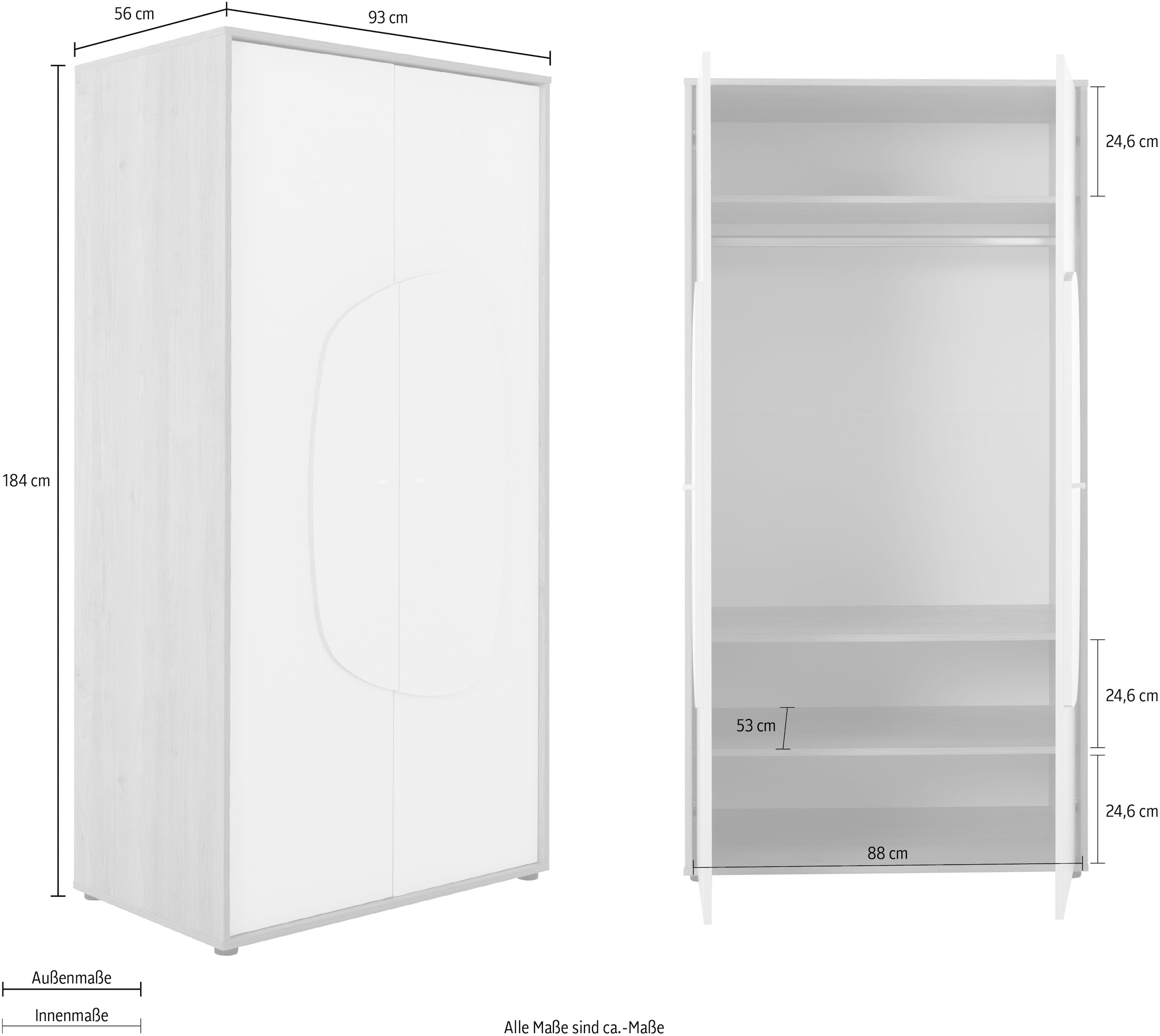 Galipette Set complet pour chambre de bébé »BASILE SET N°2 6tlg« 6 pièces tlg. Komplettes Kinderzimmer mit viel Stauraum