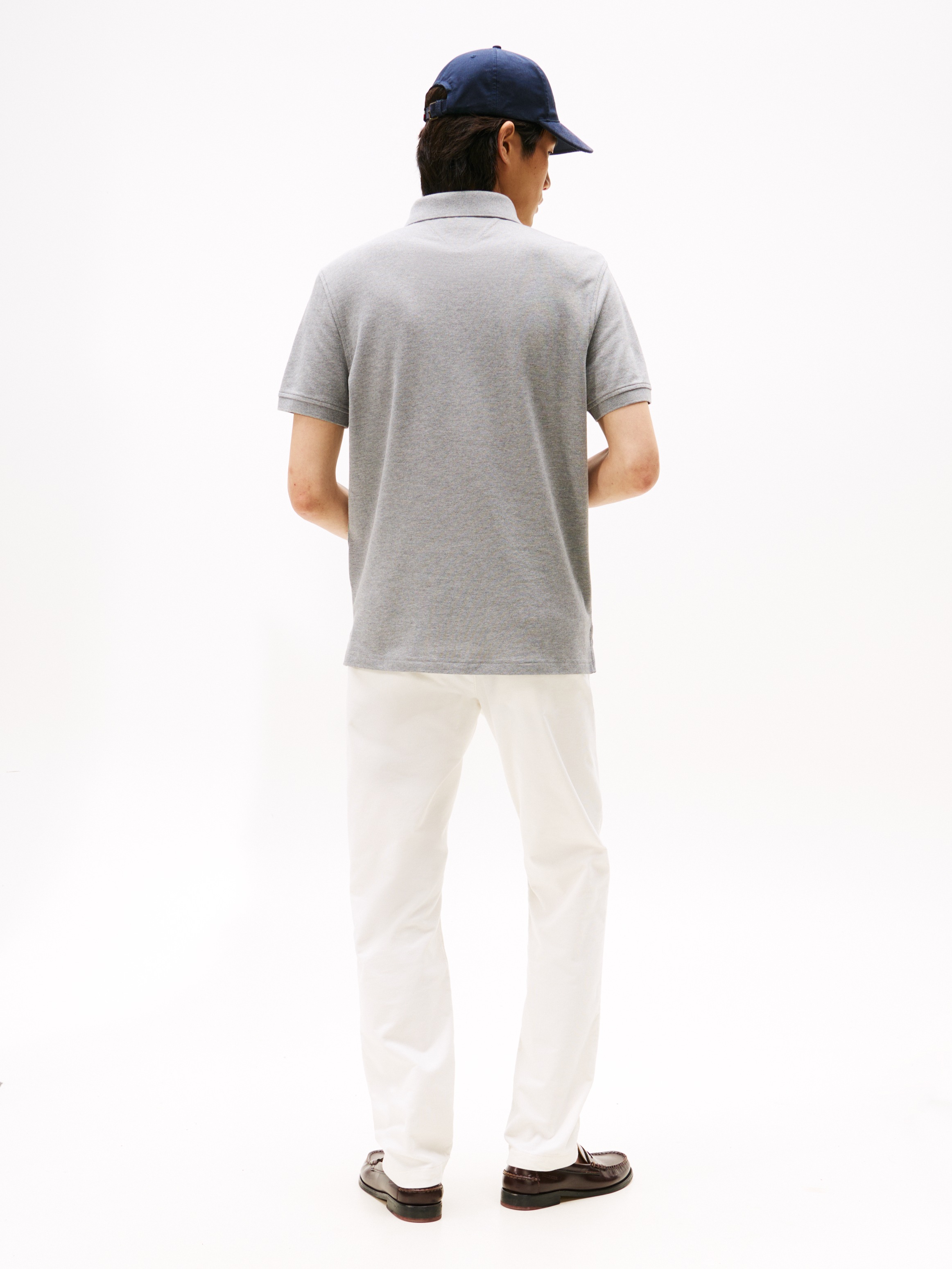 Tommy Hilfiger Poloshirt »1985 REGULAR POLO mit Kontraststreifen und Knopfleiste«, unifarben, sportlich, regular fit, Baumwollmix, Polokragen