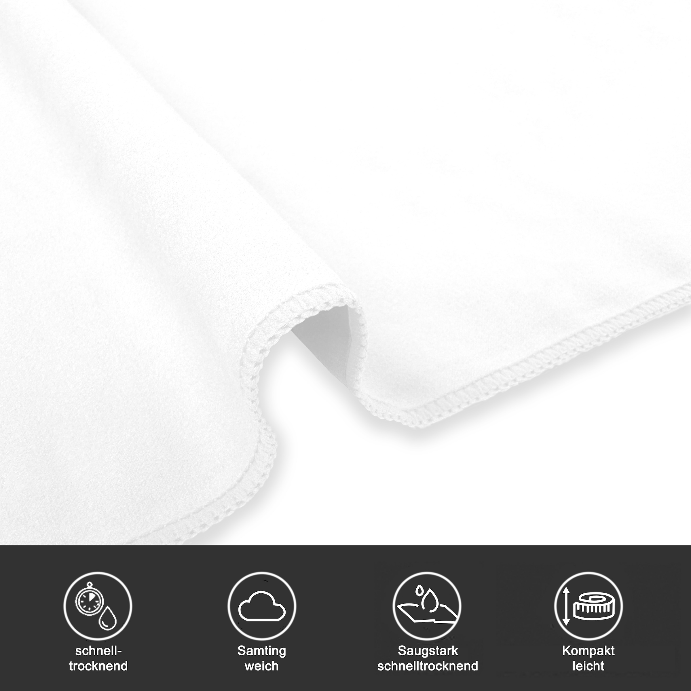 my home Handtücher »Xavi, 4 Teile, ideal als Sporthandtuch, Reisehandtuch, Strandtuch« diverse Grössen, sehr leicht, kompakt, schnelltrocknend, Mikrofaser