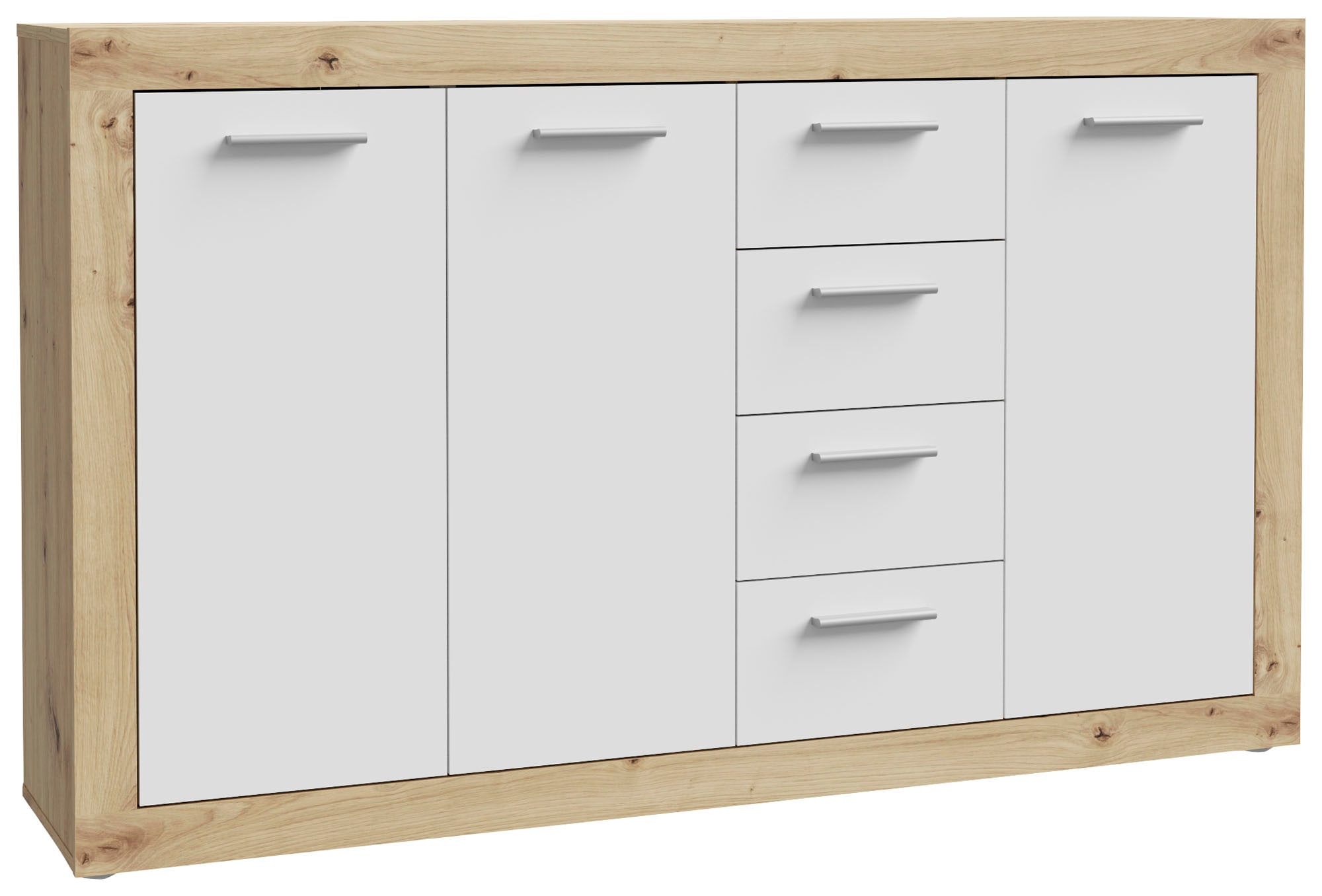 Image of FORTE Sideboard "Baccio" Breite 153 cm, Höhe 92 cm, 3 Türen und 4 Schubkästen
