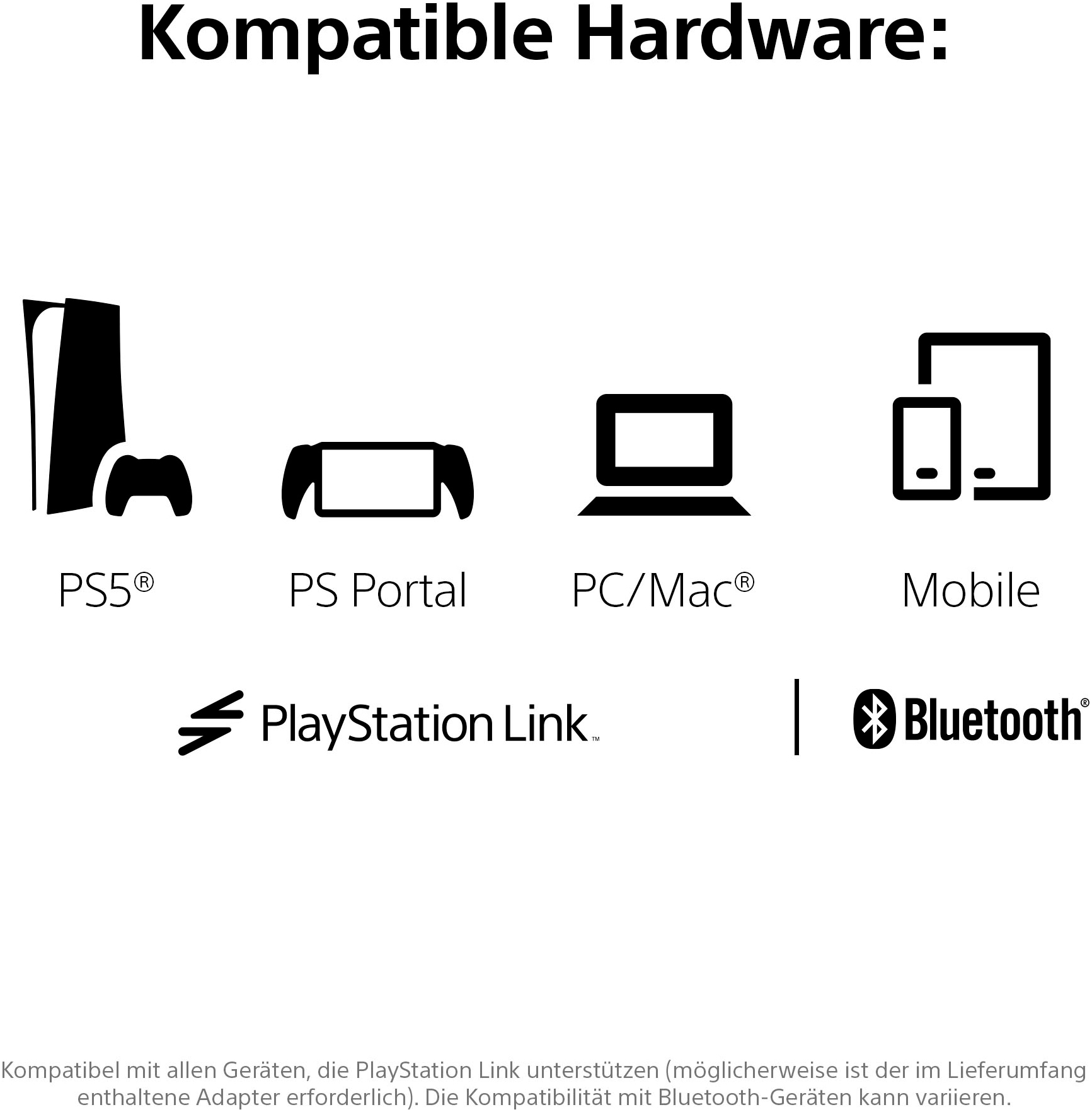 PlayStation 5 Gaming-Headset »PULSE Elite™ Wireless-Headset« Bluetooth Multi-Point-Verbindung | Rauschunterdrückung | Stummschaltung