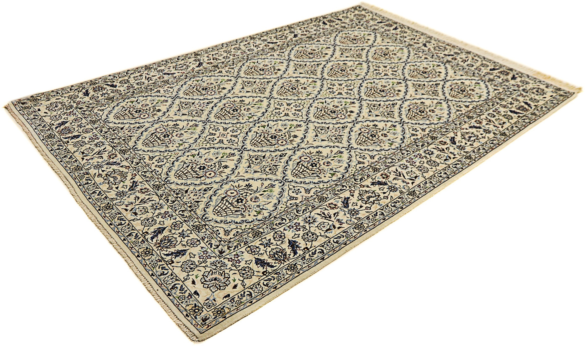 Image of morgenland Orientteppich »Perser - Nain - Premium - 226 x 152 cm - beige«, rechteckig, 6 mm Höhe, Wohnzimmer, Handgeknüpft, Einzelstück mit Zertifikat bei Ackermann Versand Schweiz