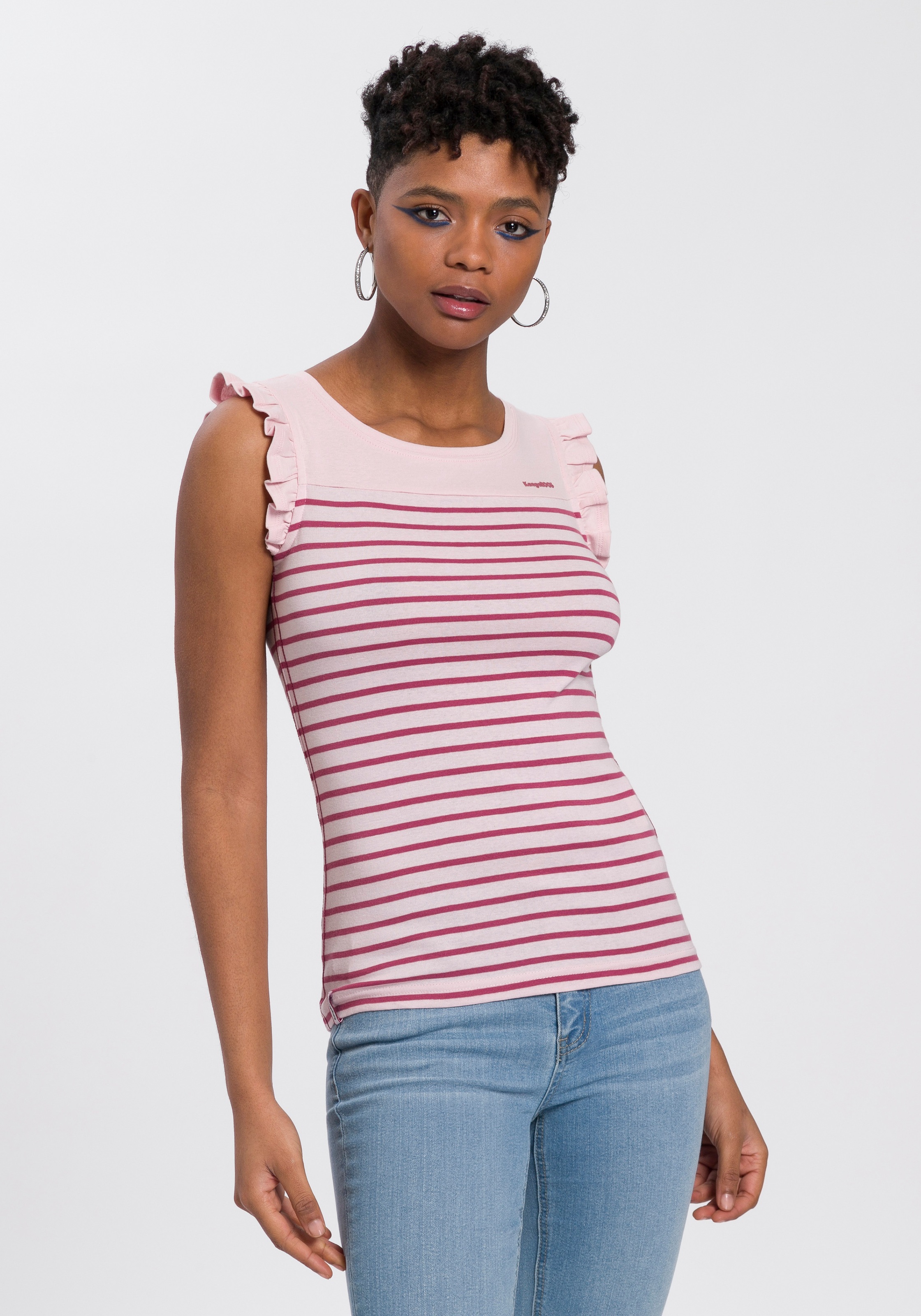 Image of KangaROOS Tanktop, mit verspielten Rüschen am Armloch bei Ackermann Versand Schweiz