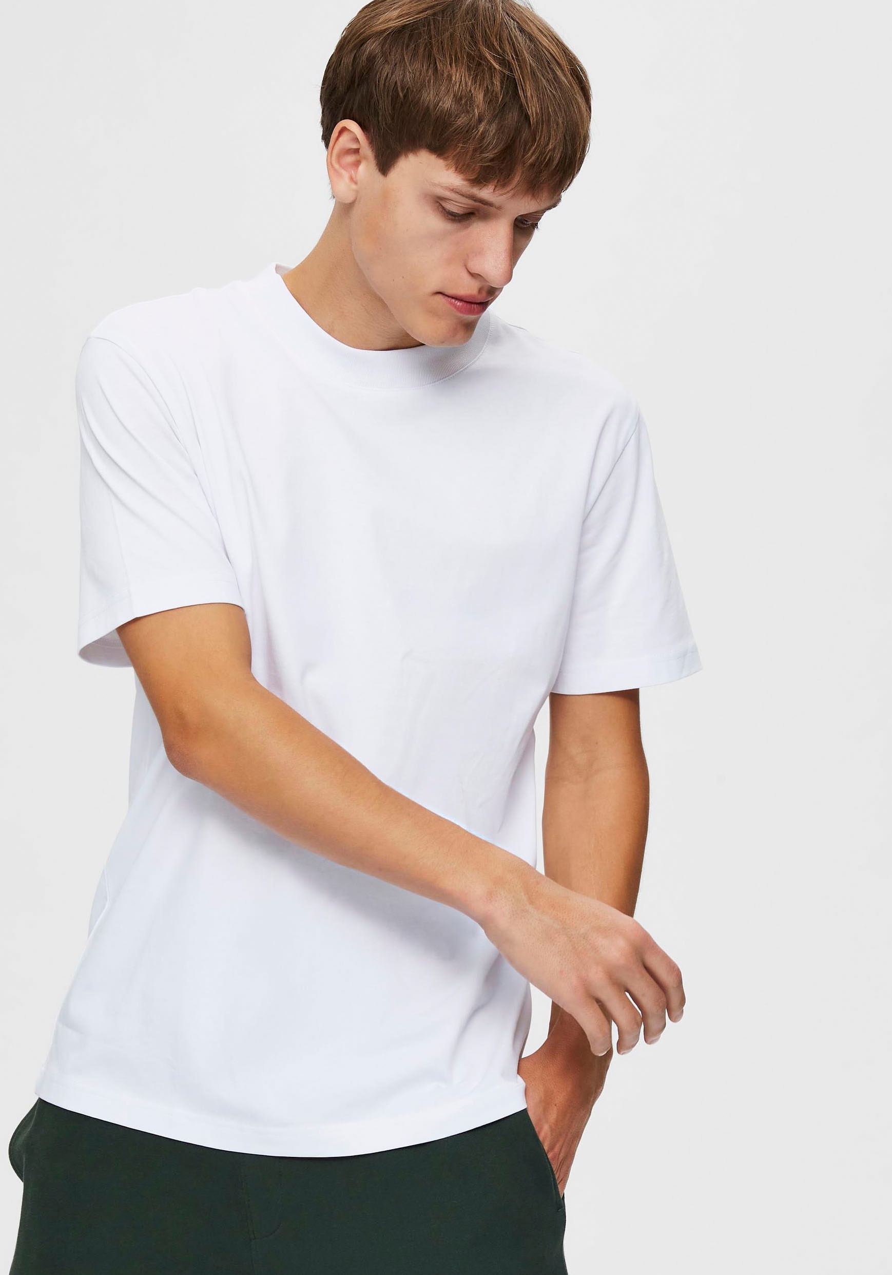 Image of SELECTED Rundhalsshirt "SLHCOLMAN SS O-NECK TEE NOOS"