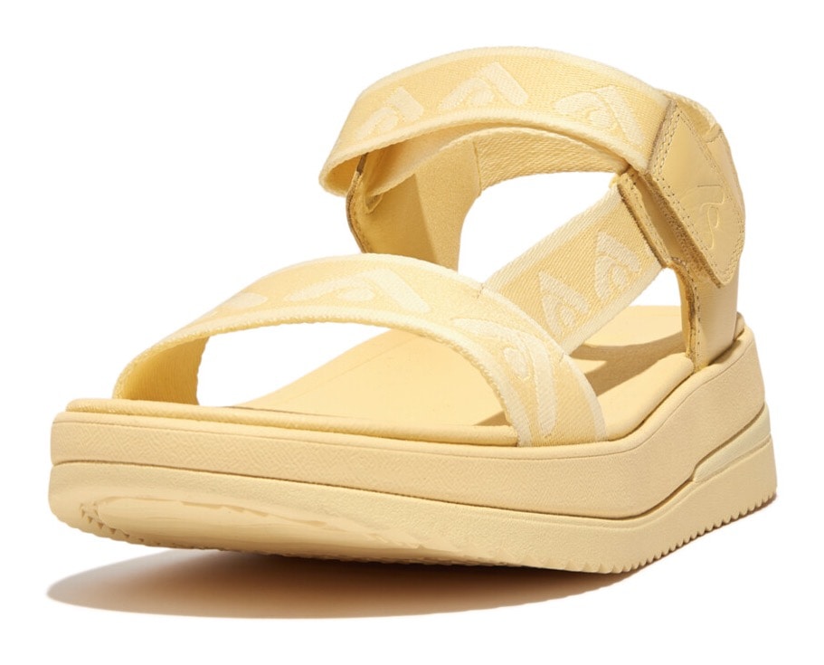 Fitflop Sandale »SURFF WEBBING BACK«, Sommerschuh, Sandalette, Keilabsatz, mit Microwobbleboard - Fussbett