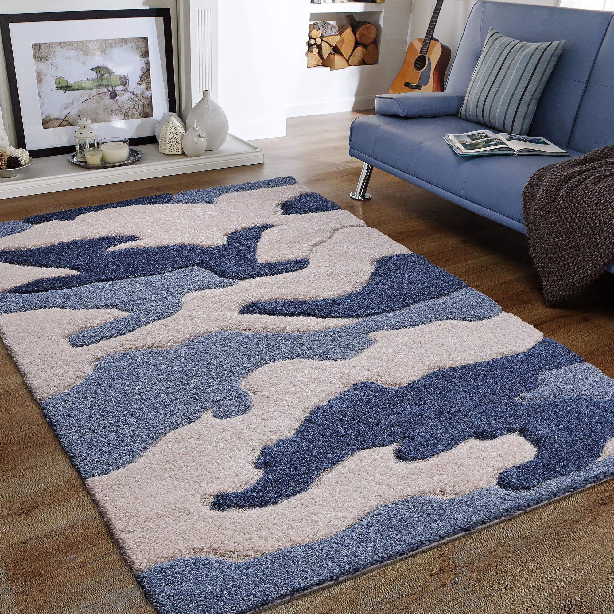 Image of Sanat Hochflor-Teppich "Luxus 3508" rechteckig 30 mm Höhe robuster Langflor, weich, Wohnzimmer, Schlafzimmer