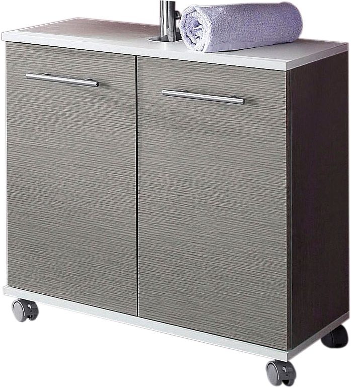 Image of Schildmeyer Waschbeckenunterschrank »Rhodos«, Breite 60 cm, verstellbarer Einlegeboden, Metallgriffe, 2 Türen bei Ackermann Versand Schweiz