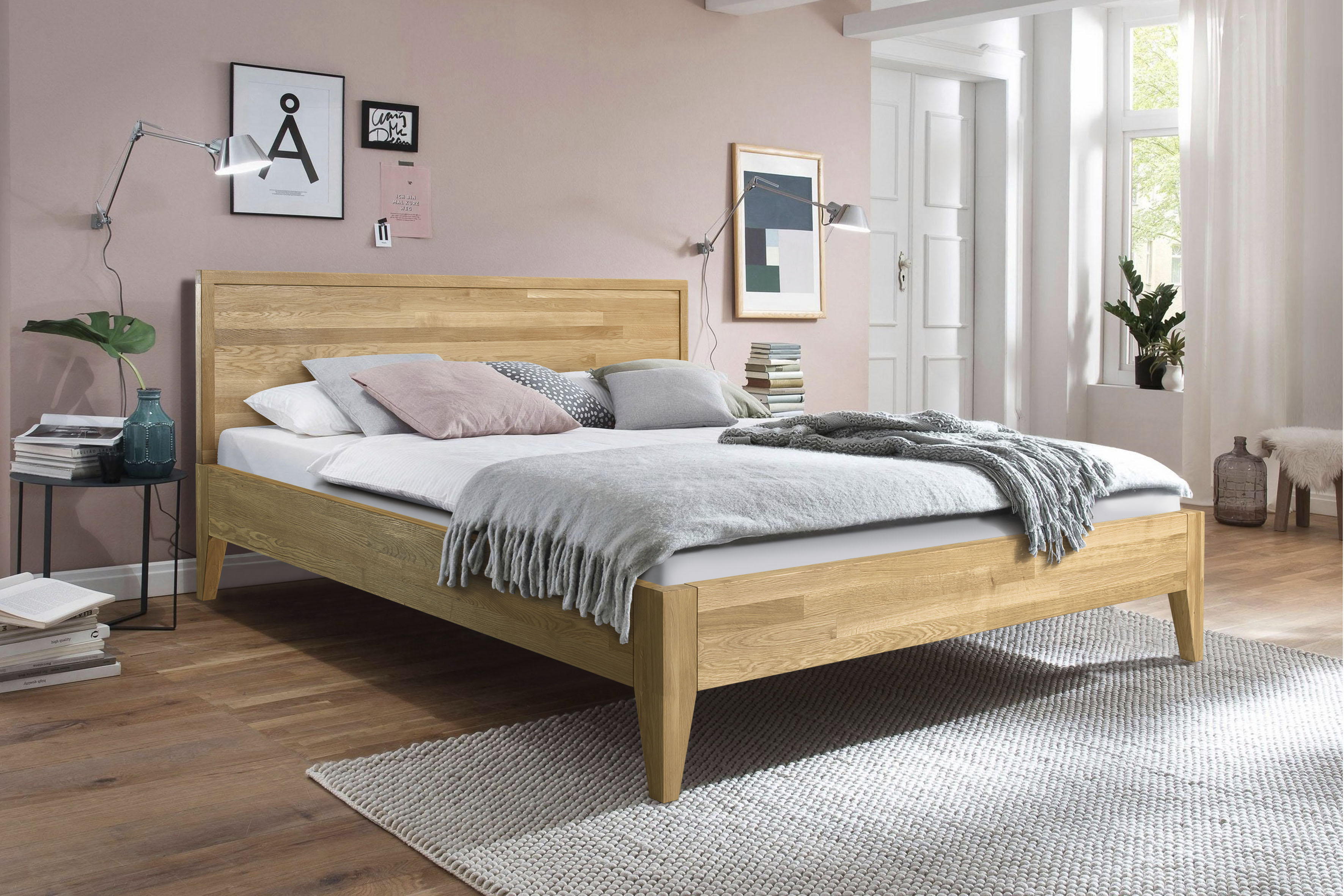 Image of andas Bett »Runa«, aus massivem Eichenholz, in verschiedenen Liegeflächen erhältlich bei Ackermann Versand Schweiz