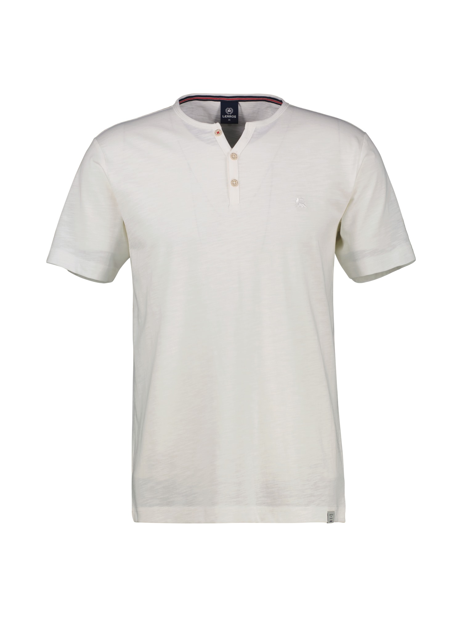 LERROS Henleyshirt »LERROS Serafino-Shirt in unifarbener Strukturware«