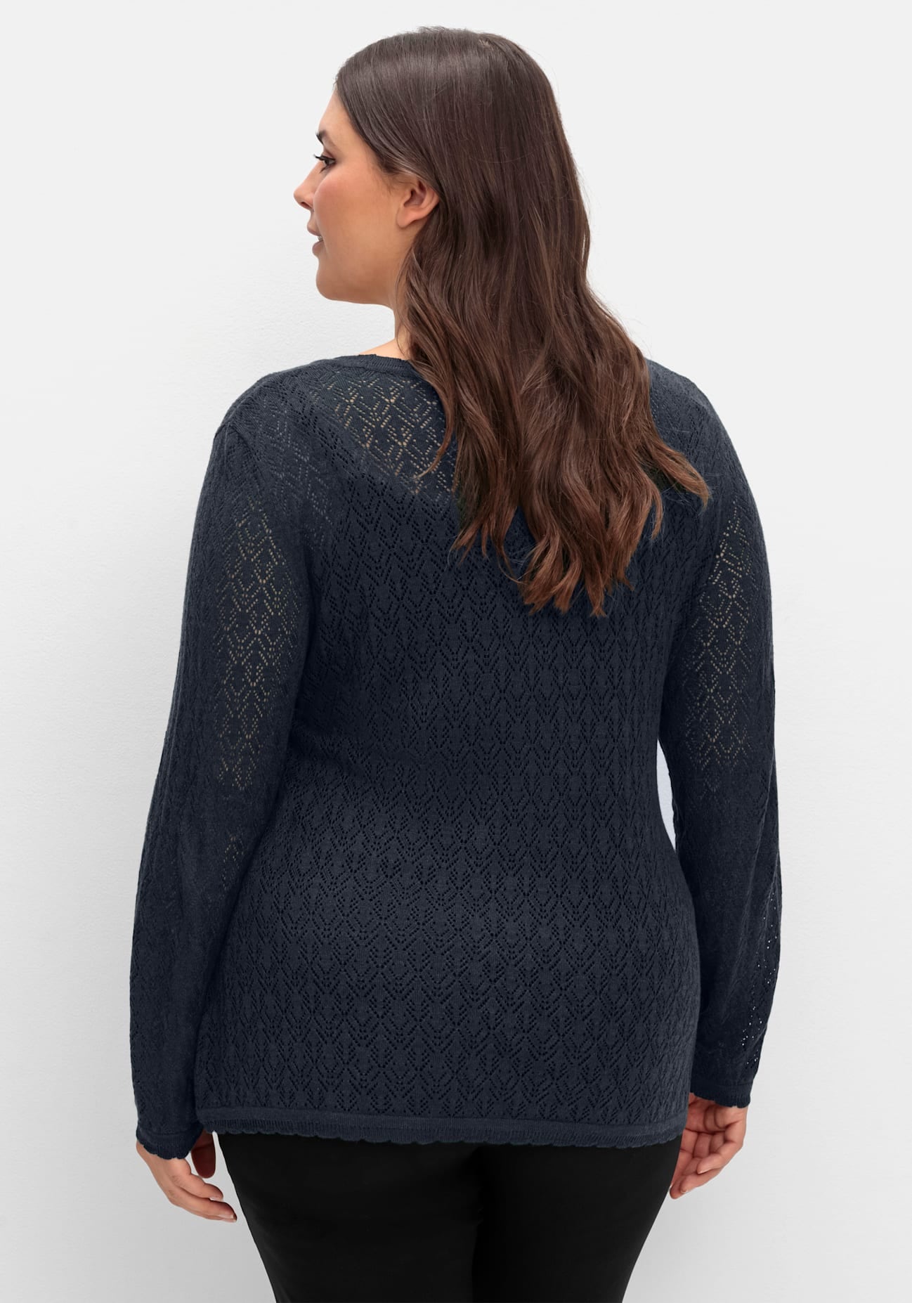 Sheego Pull col V »V-Ausschnitt-Pullover«