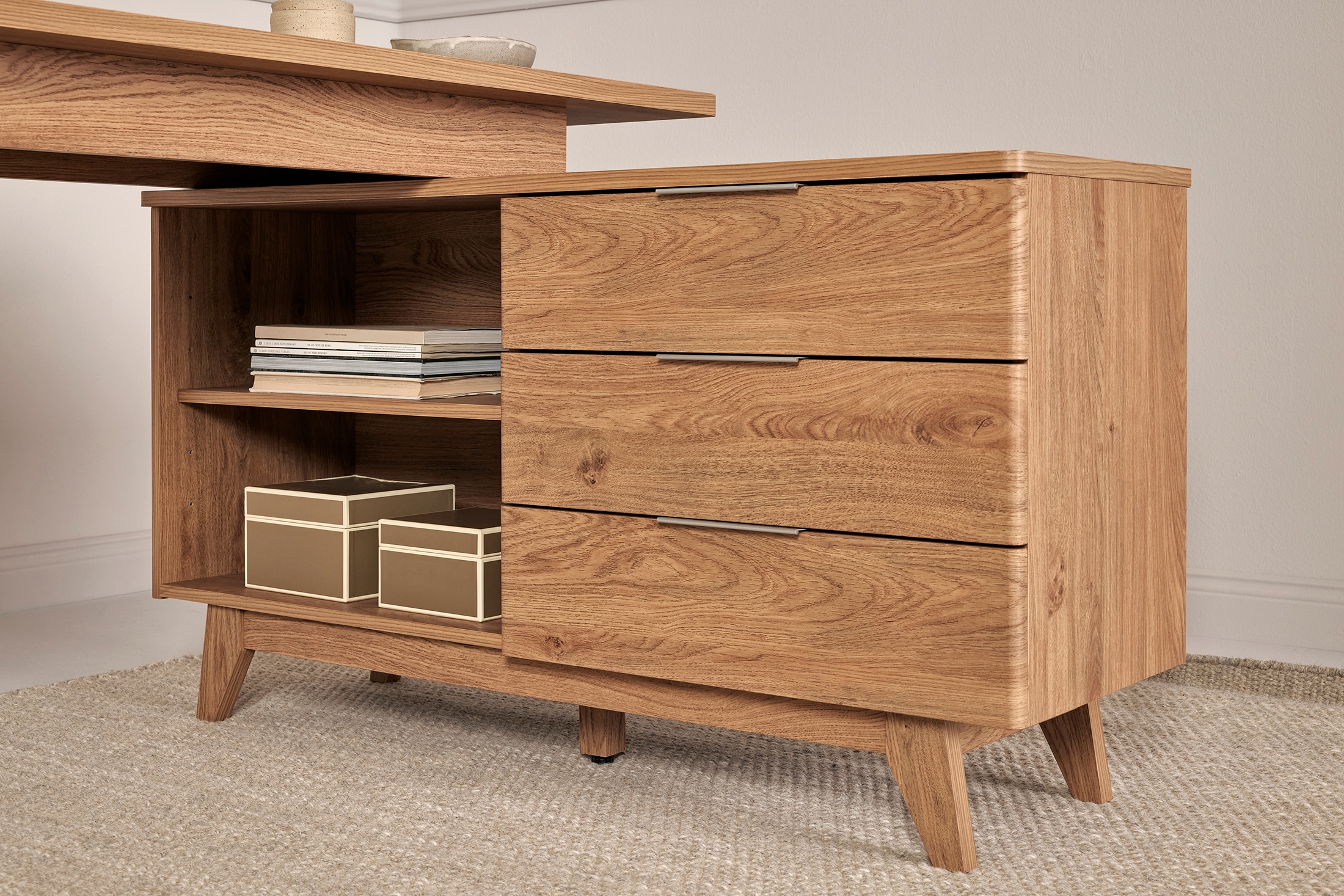Jahnke Eckschreibtisch »LIBRE D 240 E« 1 Stk. tlg. wechselseitig montierbar, Breite ca. 140 cm