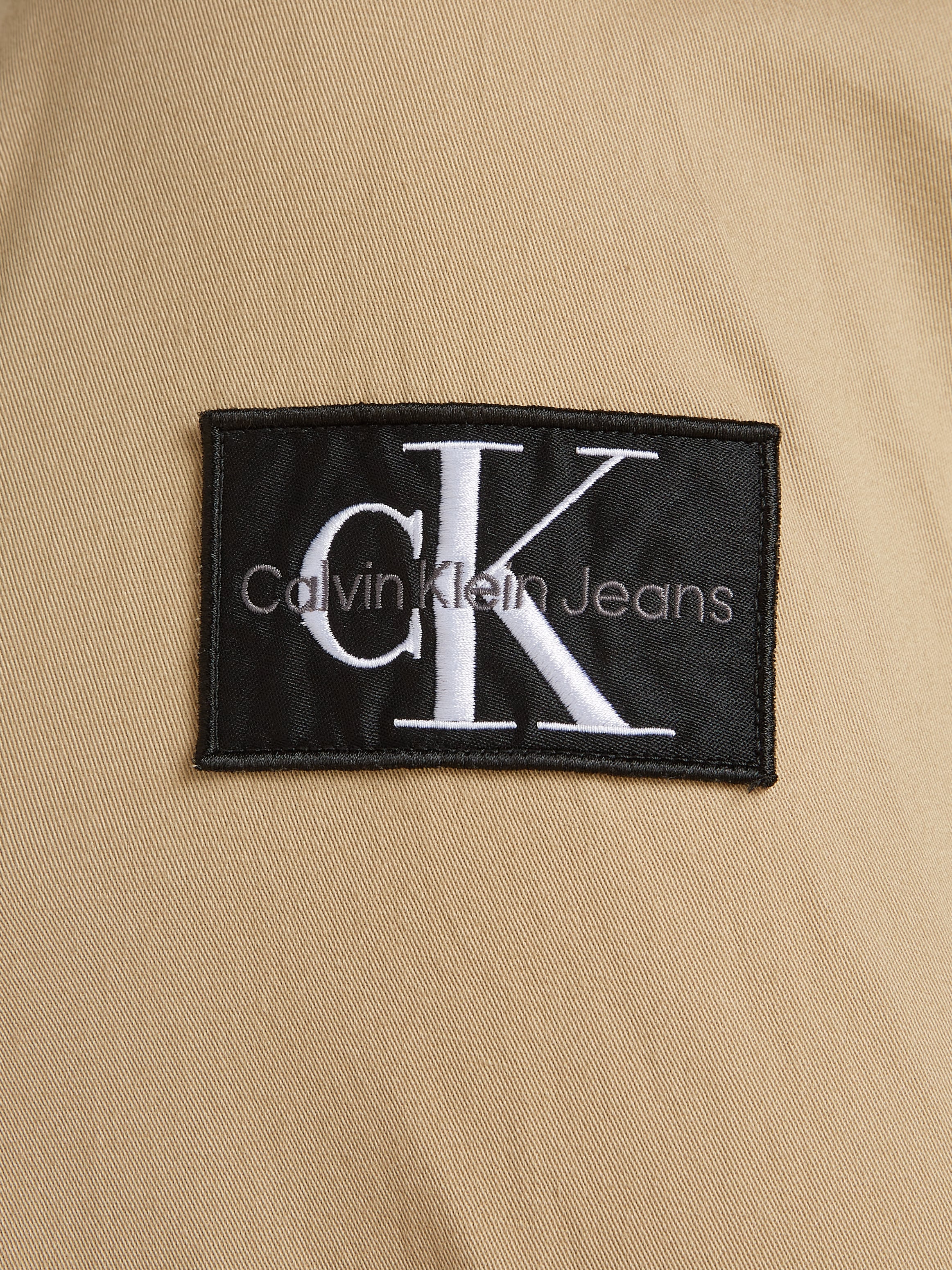 Calvin Klein Jeans Plus Langarmhemd »PLUS MONOLOGO BADGE SHIRT«, Grosse Grössen