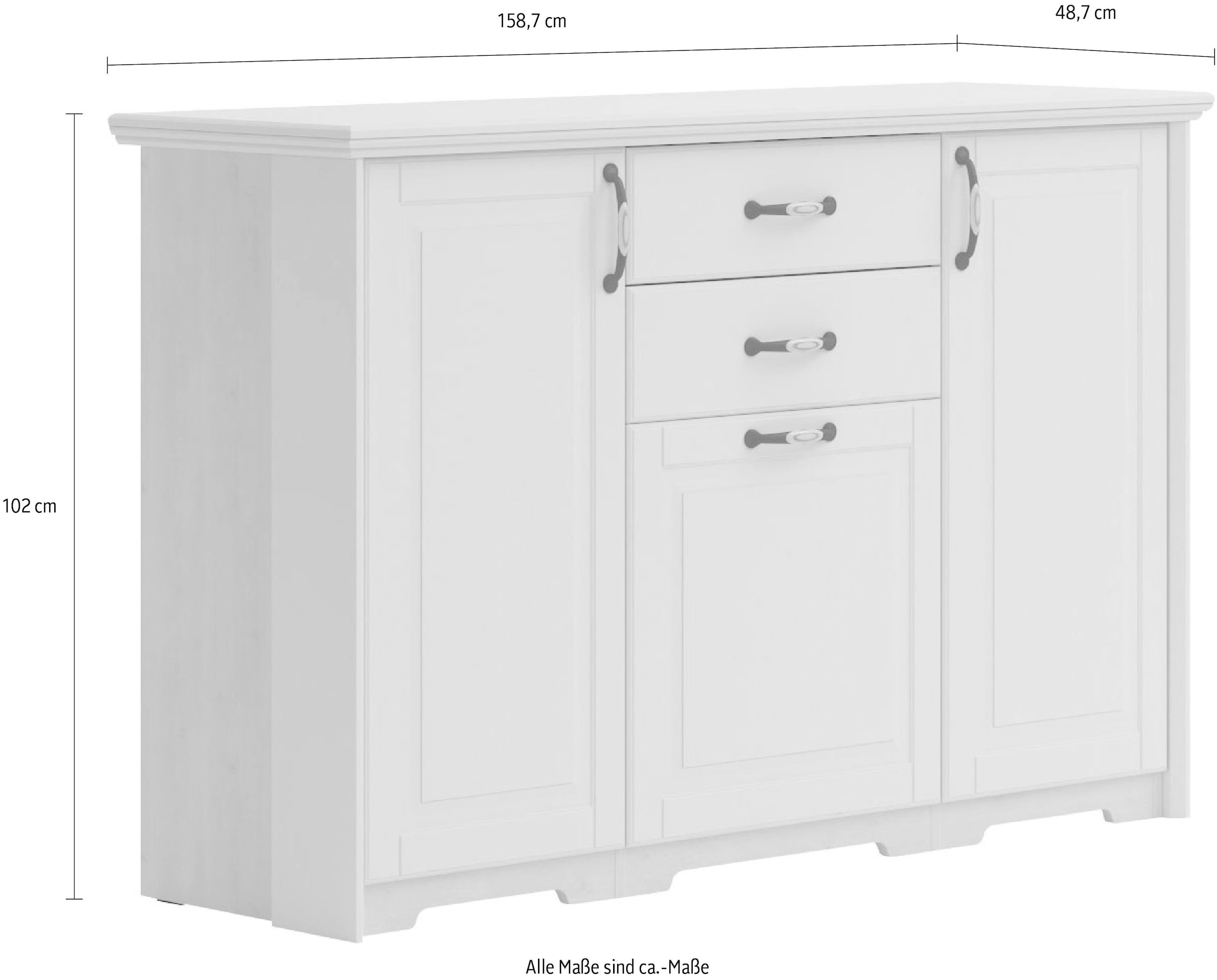 Home affaire Kommode »Evergreen«, hochwertig UV lackiert, mit Soft-Close-Funktion