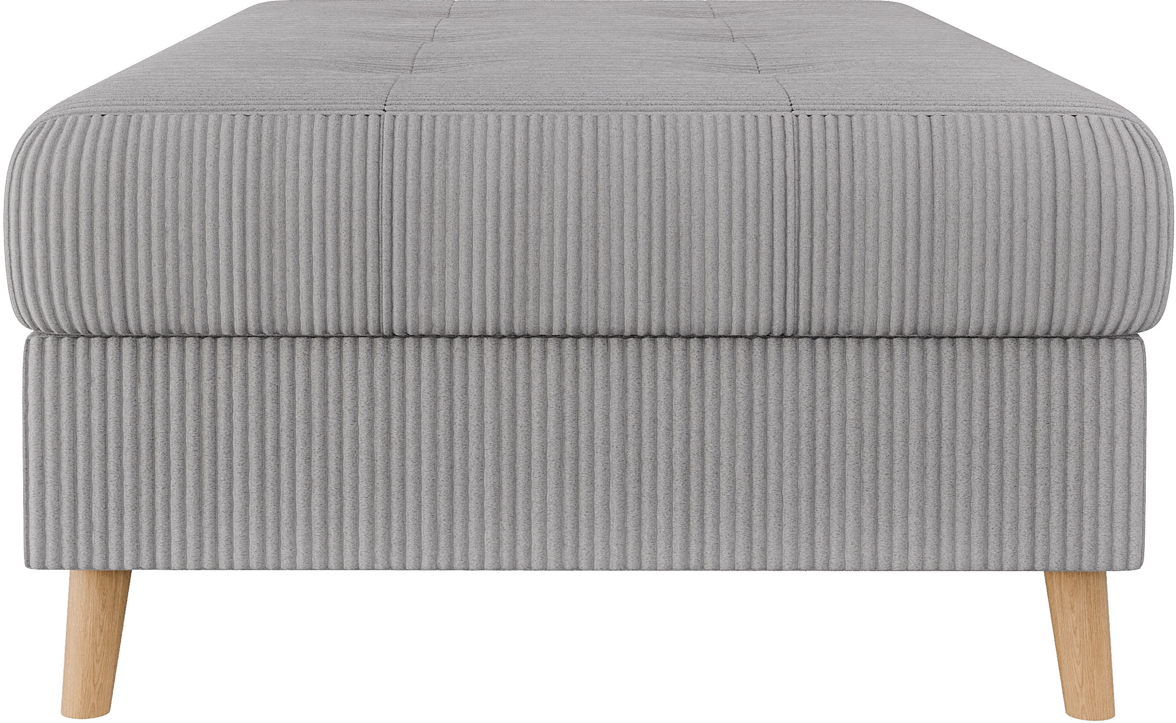 Home affaire Polsterhocker »CHARRE XXL, Steppung im Sitzbereich, Masse: B/T/H: 118/73/40 cm«, passend zur Serie CHARRE, auch in Cord und Bouclé