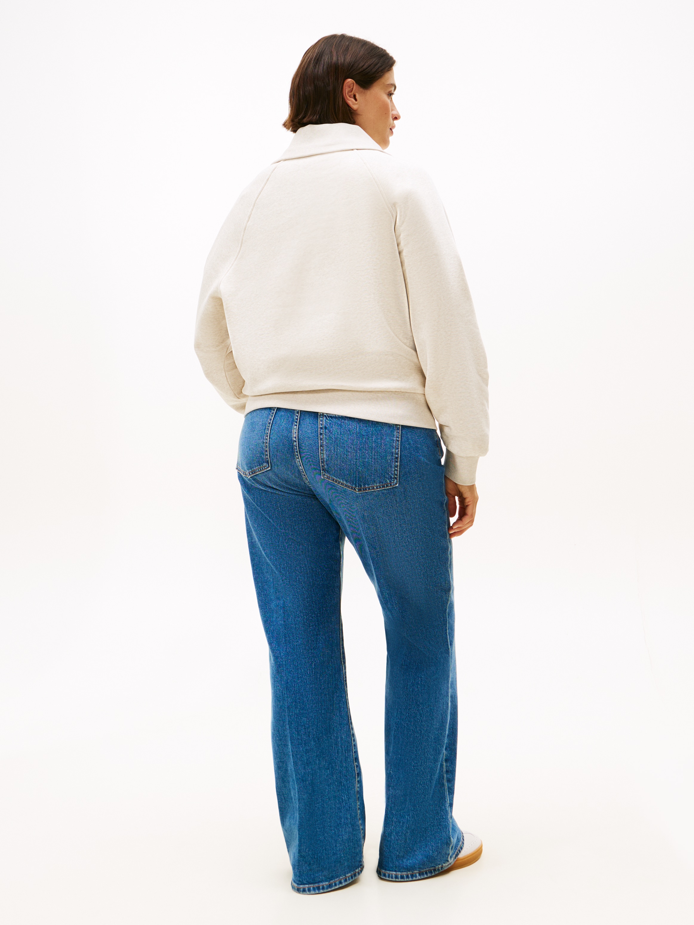 Tommy Hilfiger Curve Sweatshirt »CRV CLASSIC SCRIPT FLEECE 1/2ZIP«, in grossen Grössen