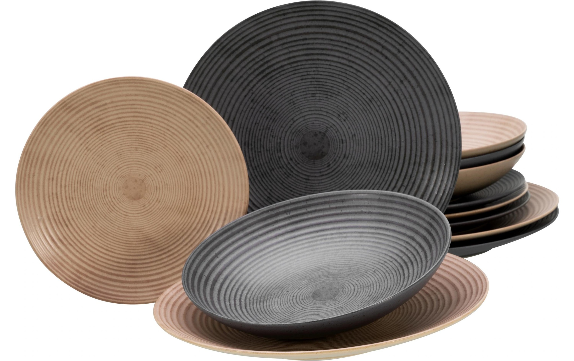Image of CreaTable "Teller-Set Anthrazit/Sand"