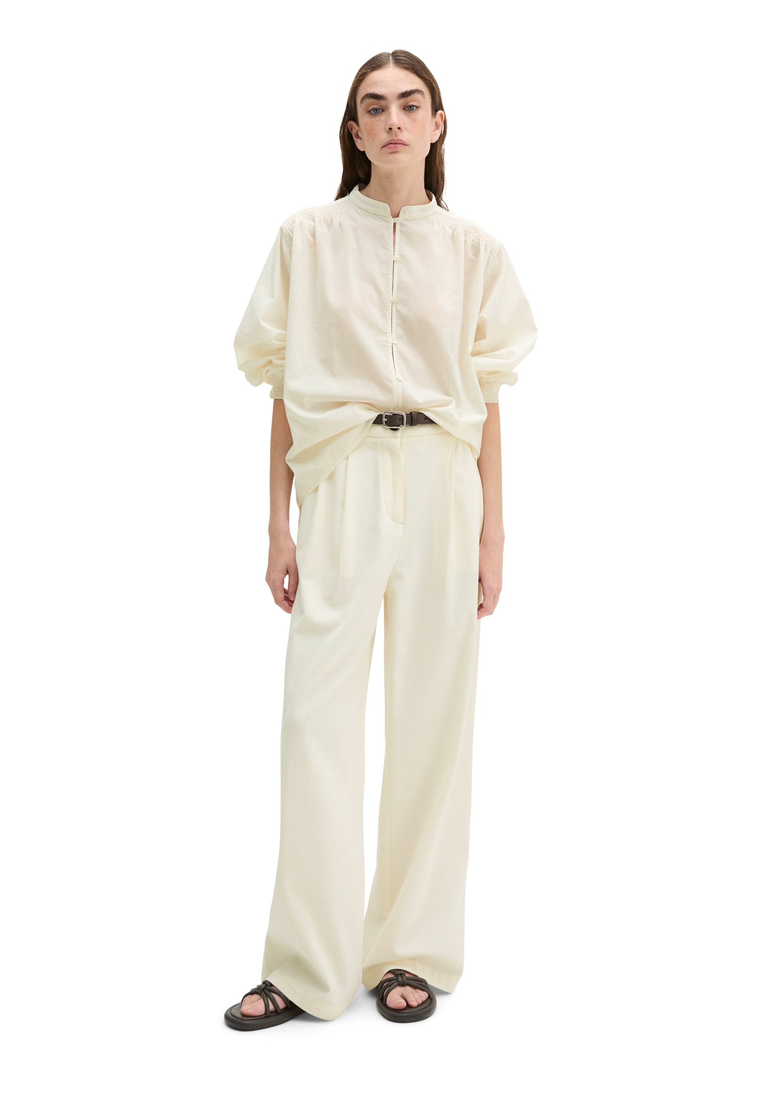 Marc O'Polo Blouse à manches longues décontracté en voile de coton doux