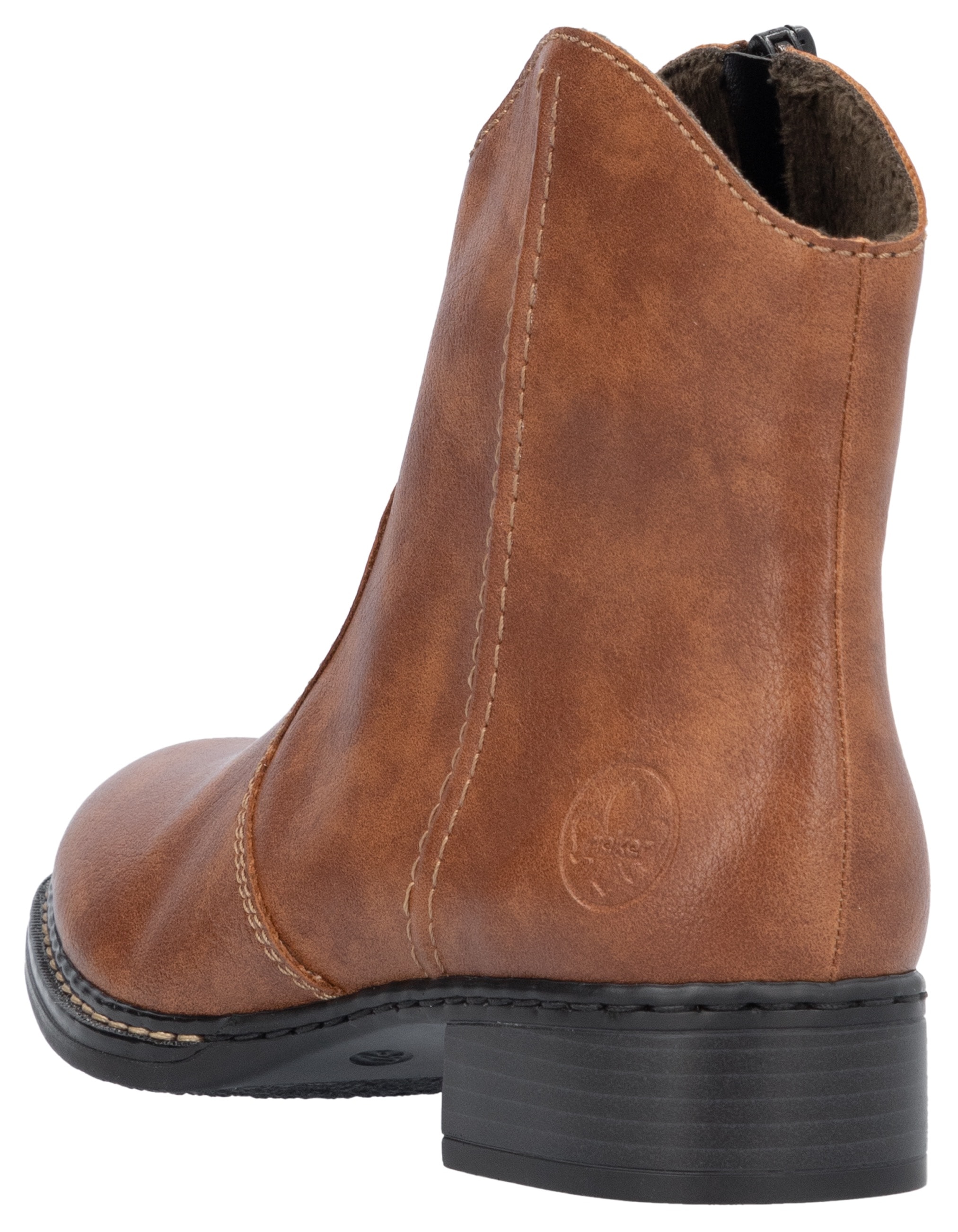 Rieker Cowboy Stiefelette, Westernstiefelette, Stiefelette, Blockabsatz mit Reissverschluss