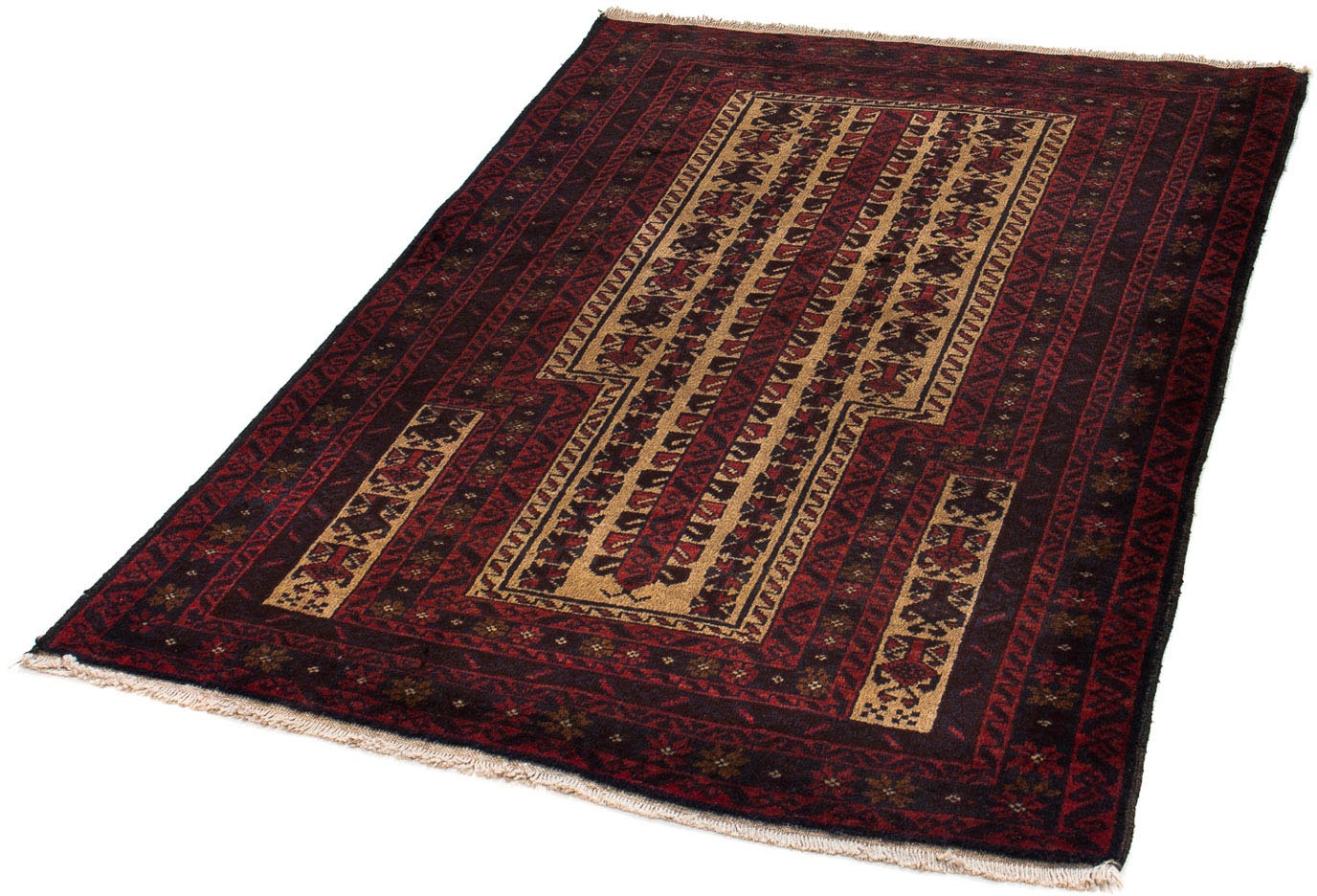 Image of morgenland Orientteppich »Belutsch - 120 x 95 cm - dunkelrot«, rechteckig, 8 mm Höhe, Wohnzimmer, Handgeknüpft, Einzelstück mit Zertifikat bei Ackermann Versand Schweiz