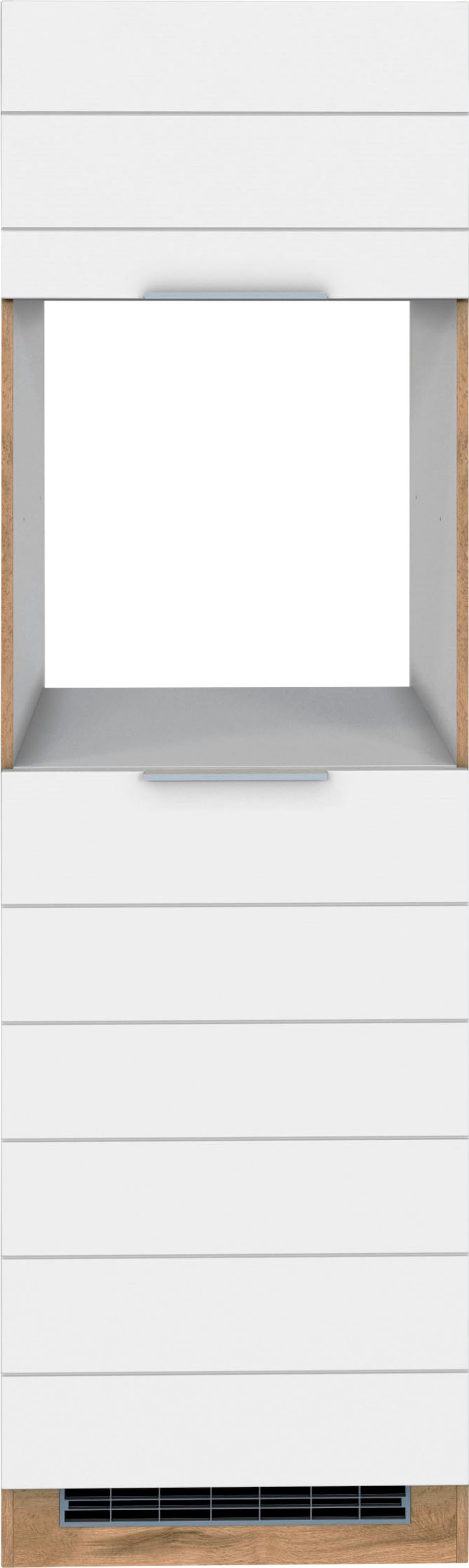 KOCHSTATION Armoire d'encastrement pour four »KS-Luhe« 60 cm de large, façades MDF de haute qualité avec lisse horizontale