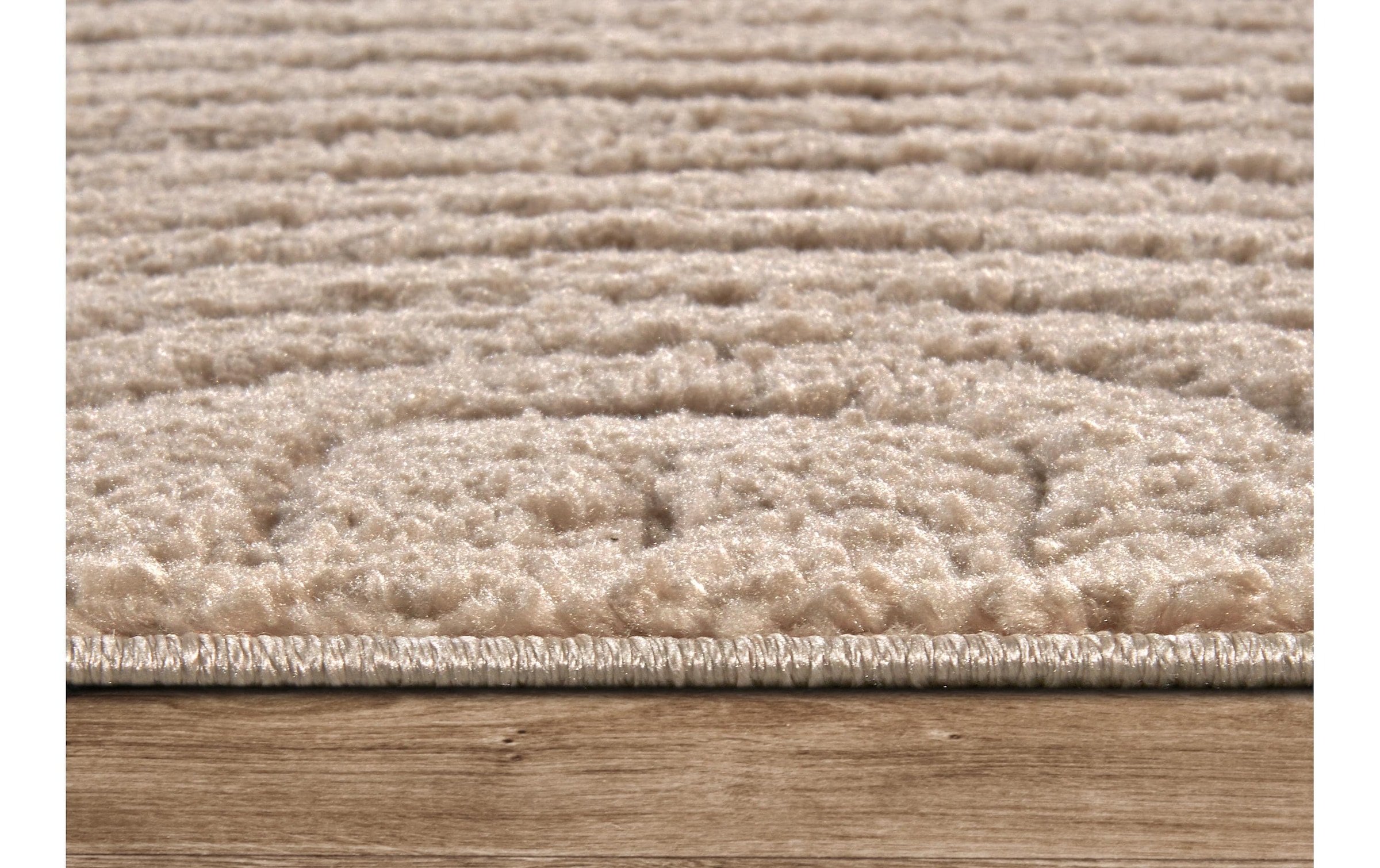 ELLE DECORATION Teppich »Cosy Panglao,  auch als Rundteppich erhältlich« rechteckig 14 mm Höhe uni Kurzflor, Hoch Tief Struktur, modern, Skandi, Boho, Wohnzimmer