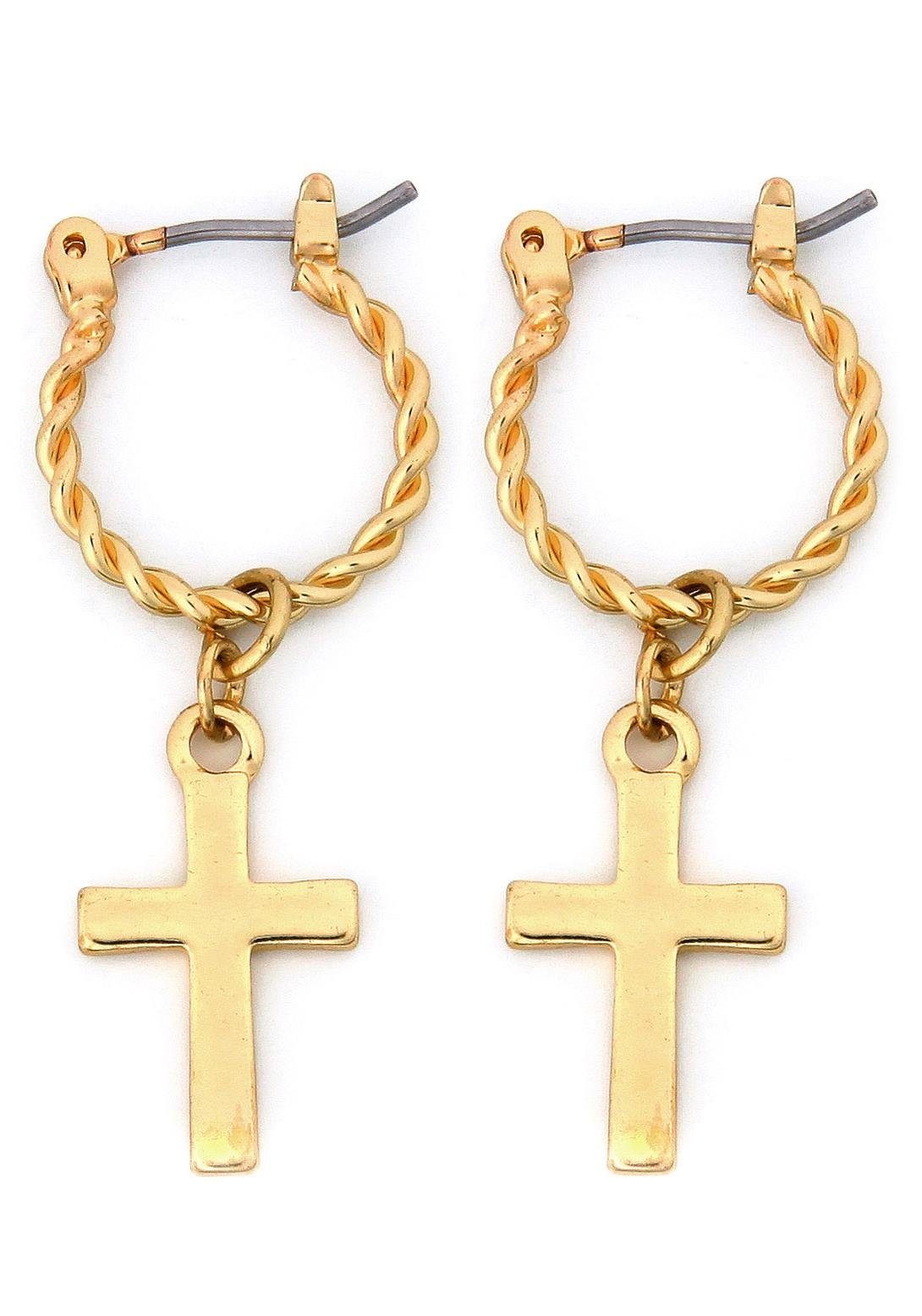 Image of J.Jayz Paar Creolen »in Kreuz-Optik« bei Ackermann Versand Schweiz