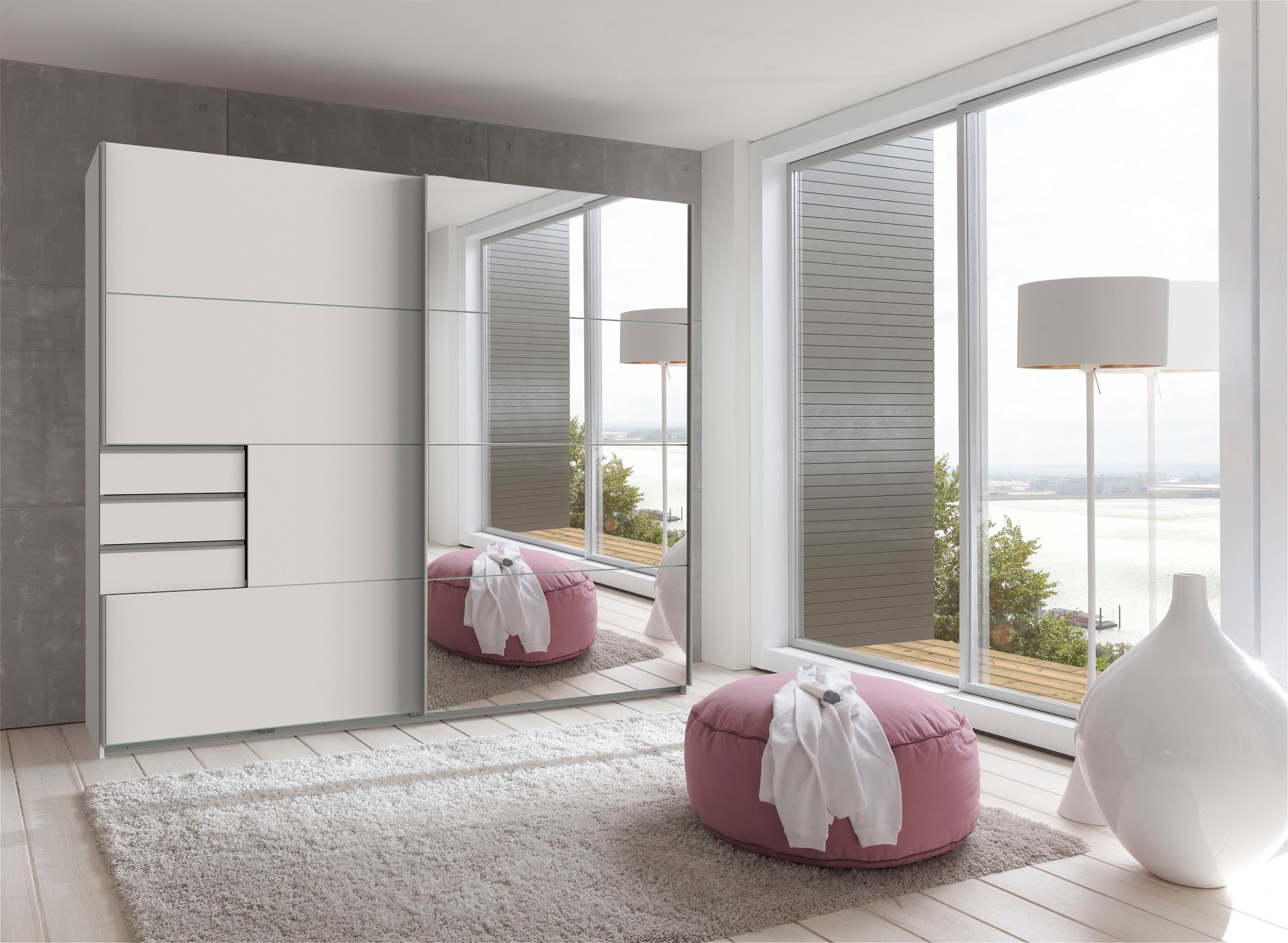 Wimex Schwebetürenschrank »Saigon«, mit Spiegeltür, 2 Türen, 225cm breit