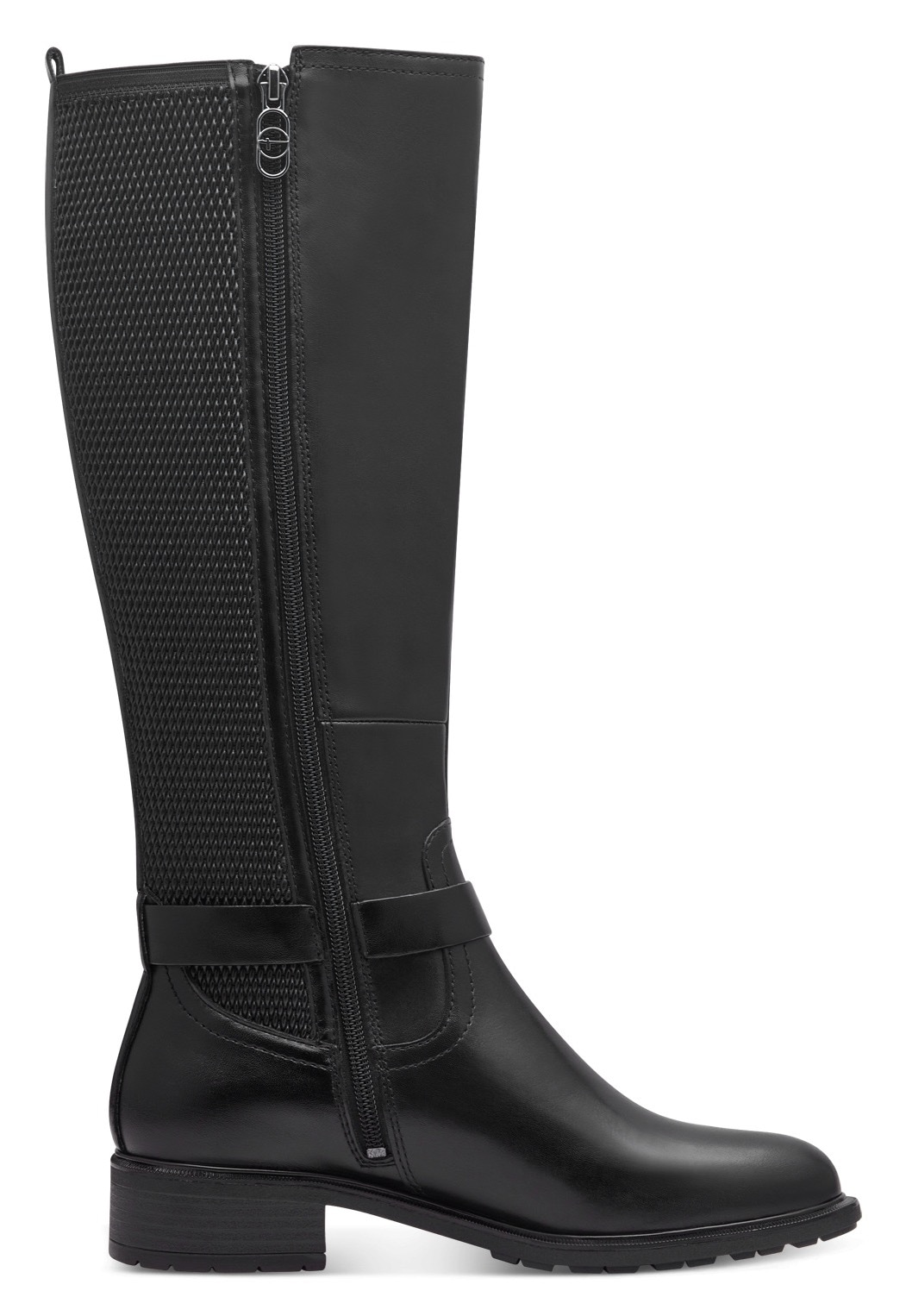 Tamaris Stiefel, Blockabsatz, Langschaftstiefel mit XS-Schaft und Stretchfunktion