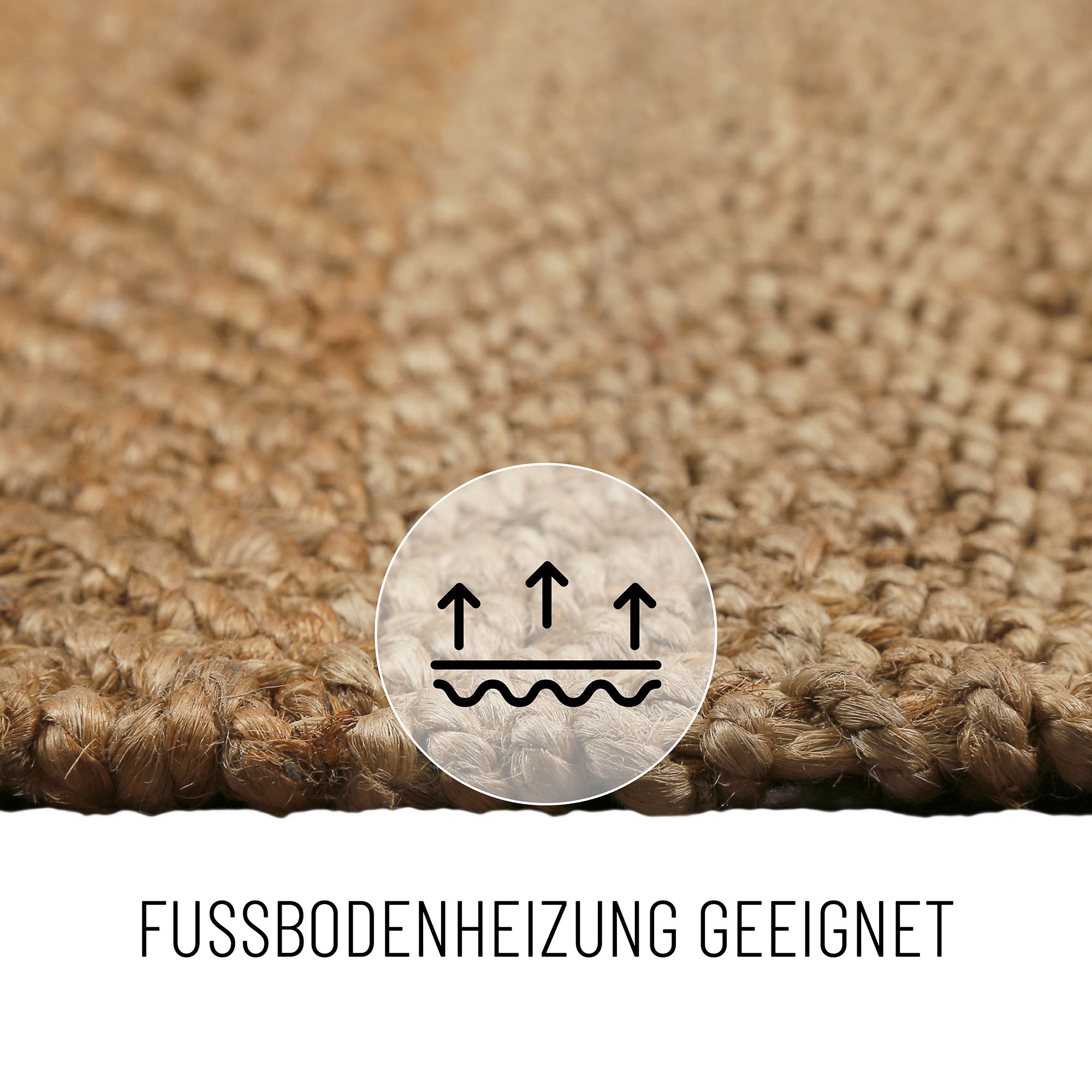 Green Looop Teppich »Dhurry« rechteckig 12 mm Höhe handgewebt, robust, strapazierfähig, Jute, Natur, Wohnzimmer